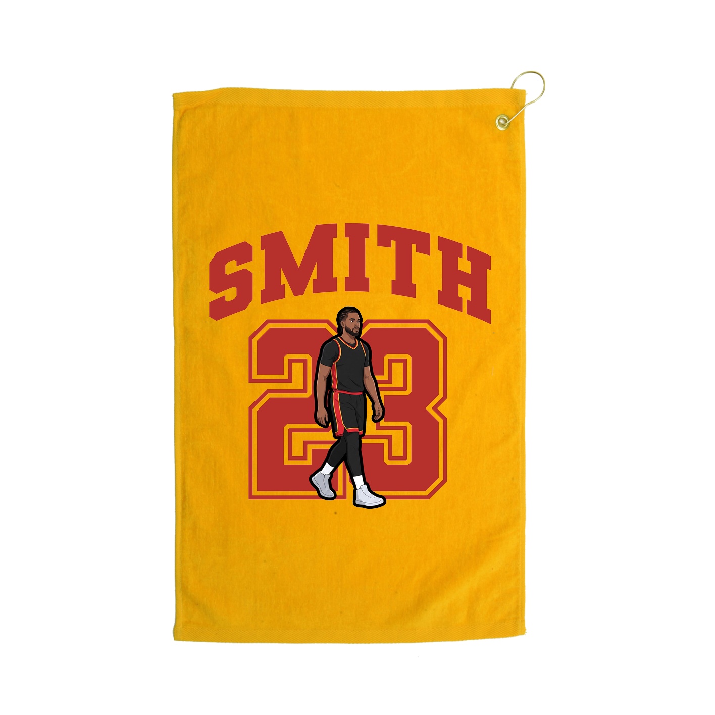 Golf Towel — Number in Gold