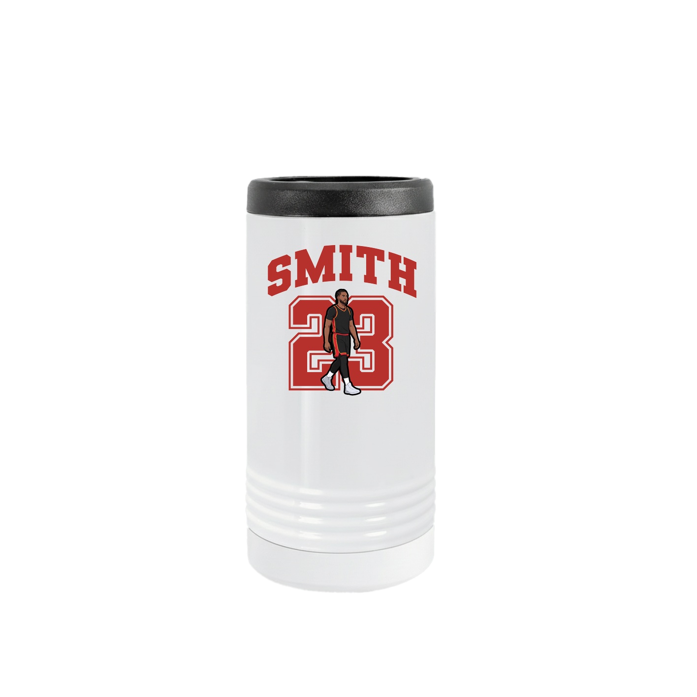 Slim Beverage Holder — Number in White