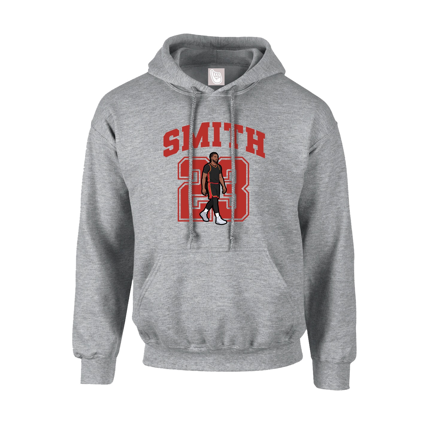 Hoodie — Number in Grey