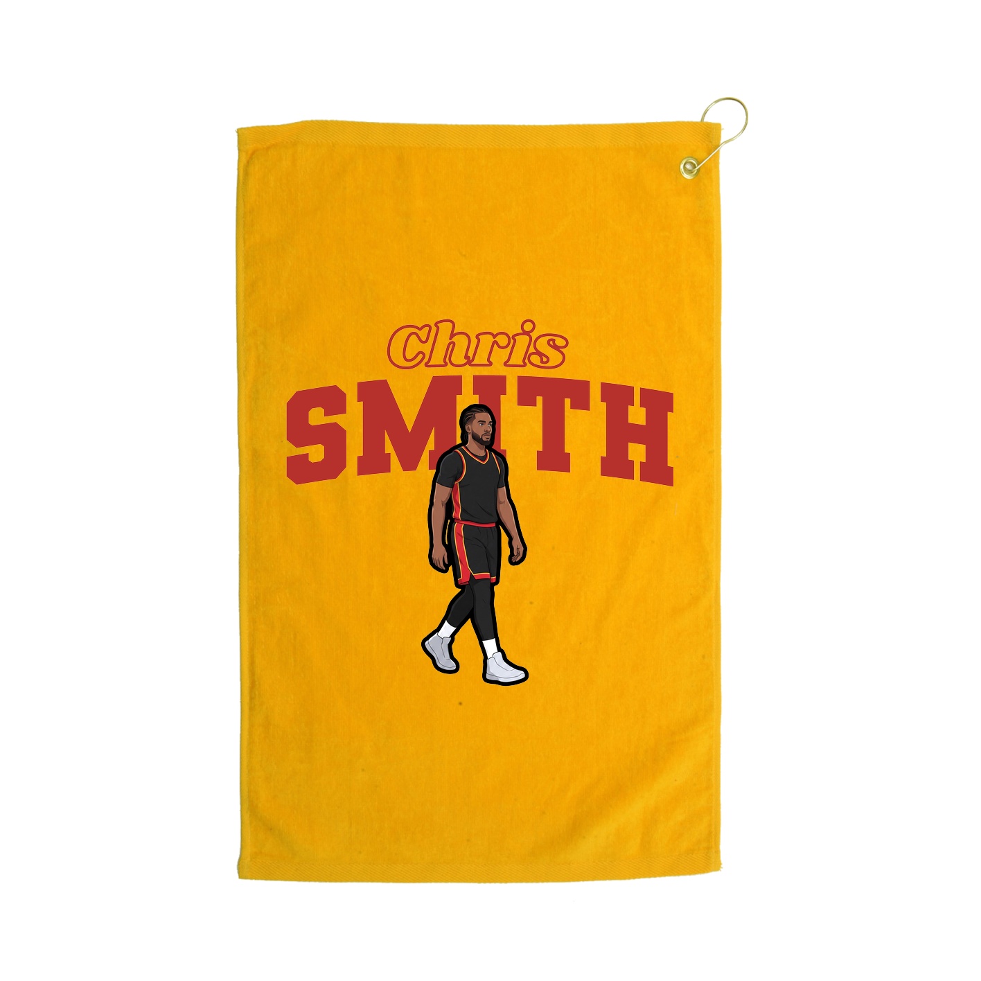 Golf Towel — Name Arch in Gold