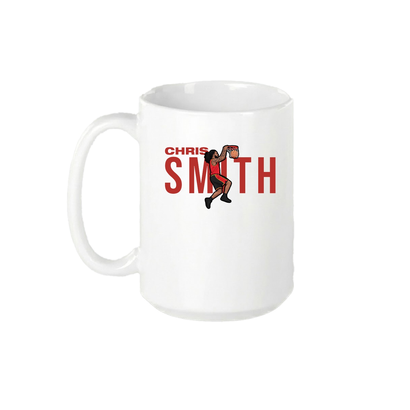 15oz Coffee Mug — Player Name in White