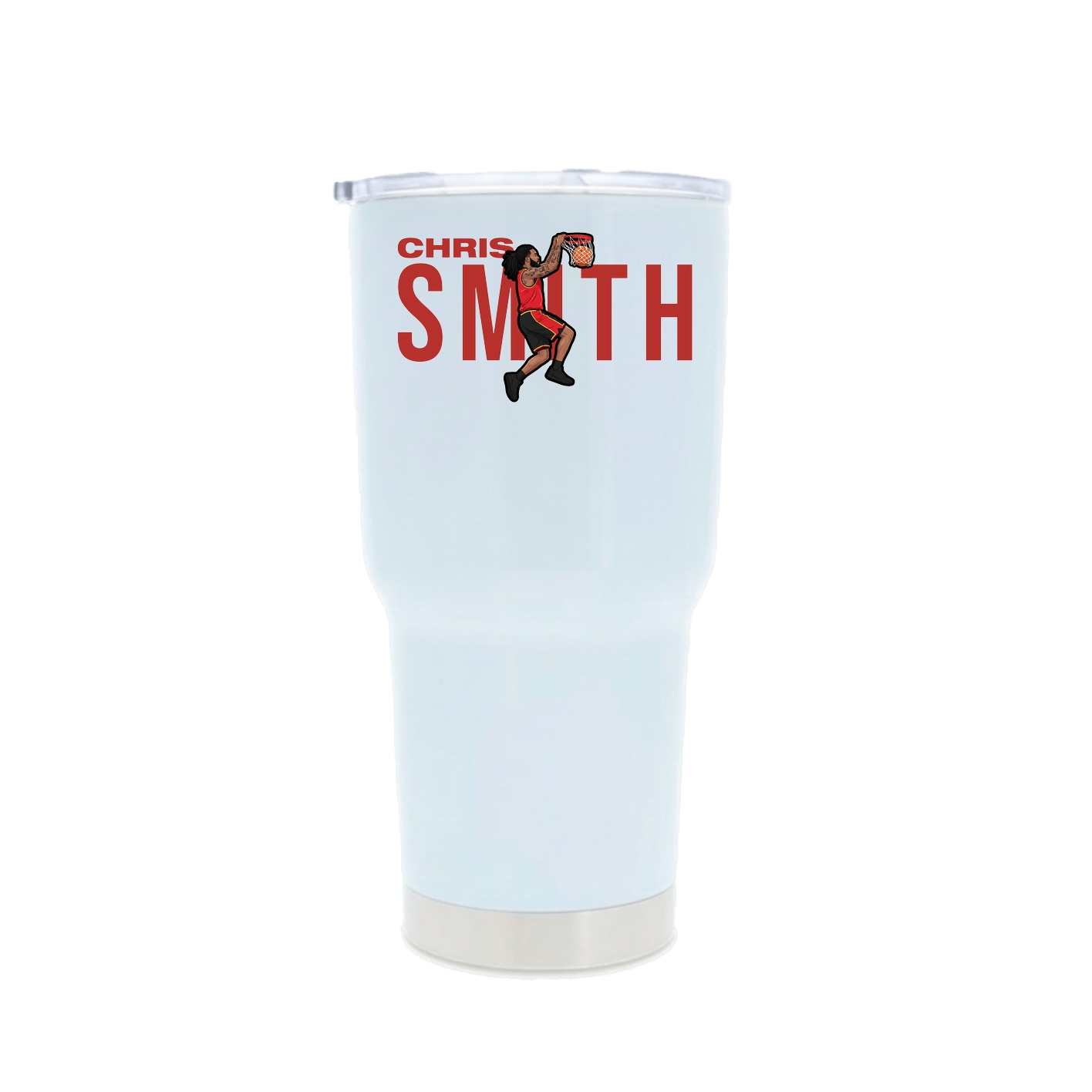 30oz Stainless Steel Tumbler — Player Name in White