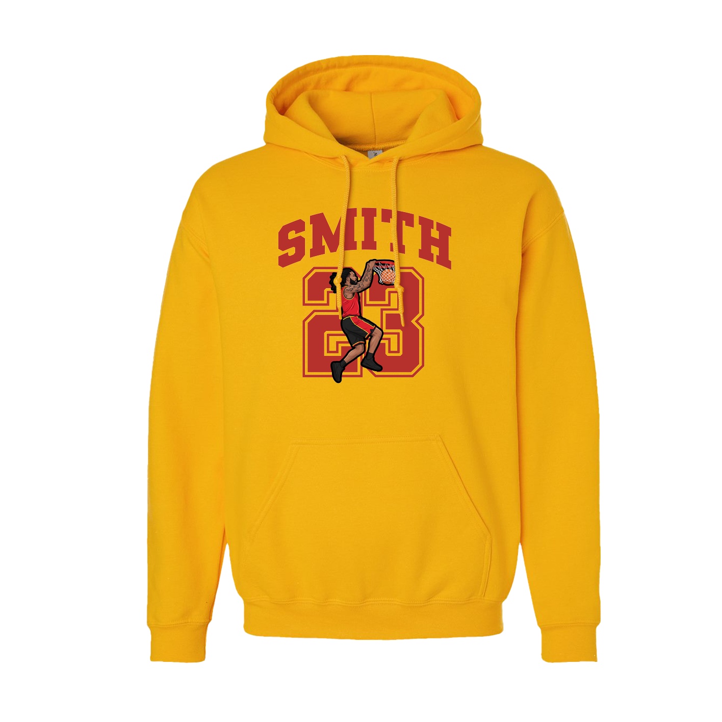 Youth Hoodie — Number in Gold