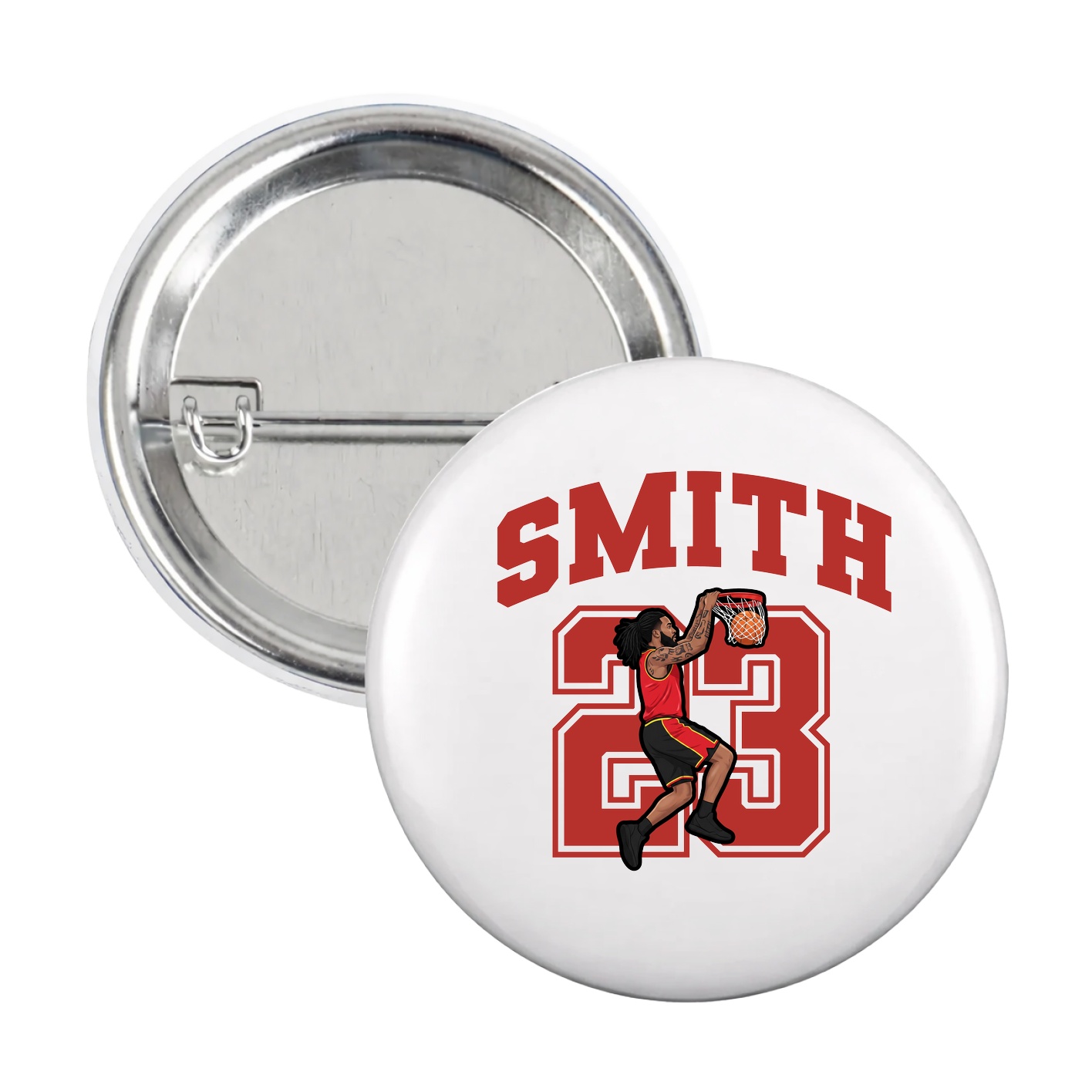 Game Day Button — Number in White