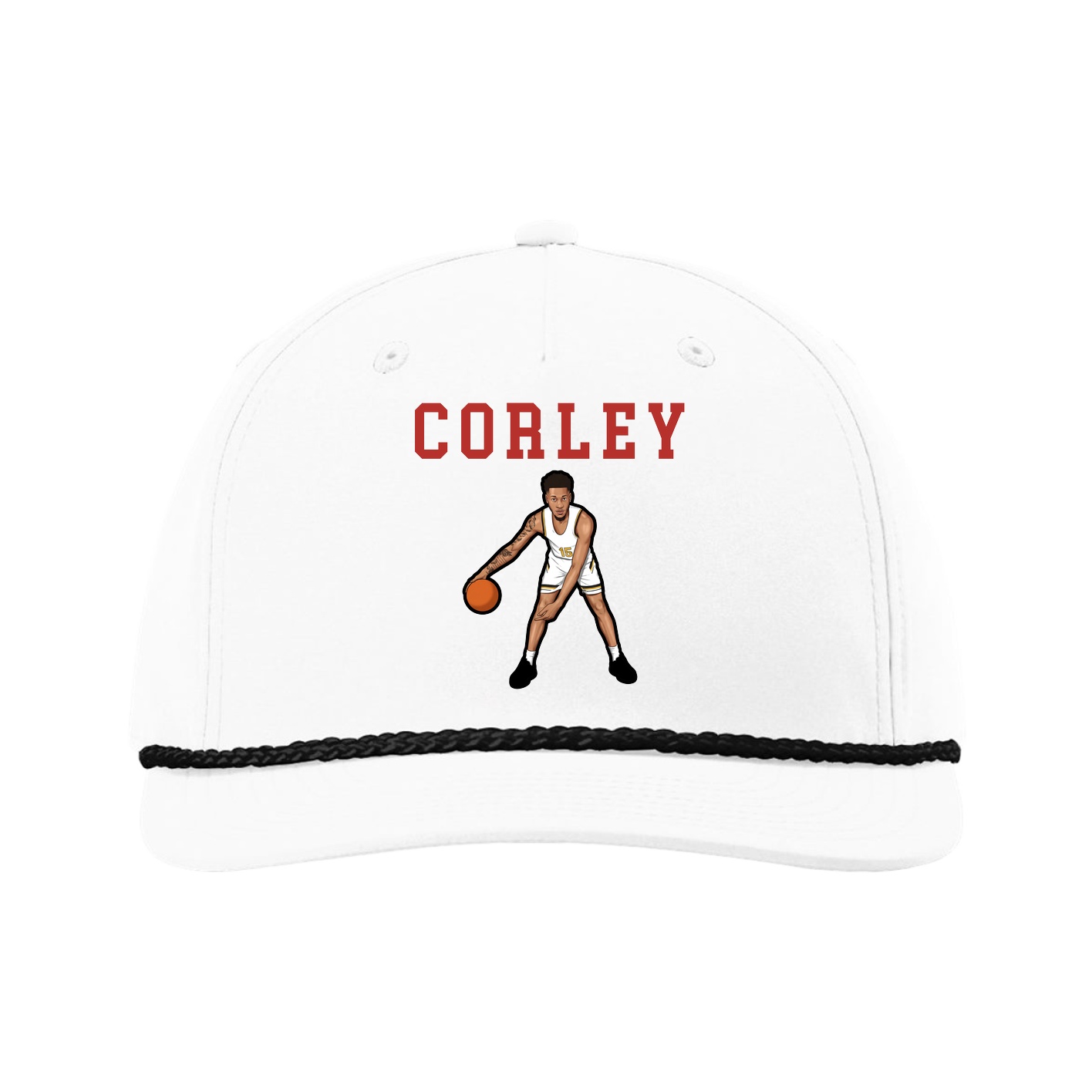 Five-Panel Classic Rope Cap — Shirsey in White