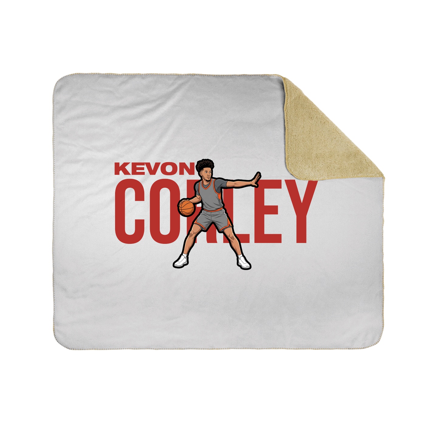 Throw Blanket — Player Name in White