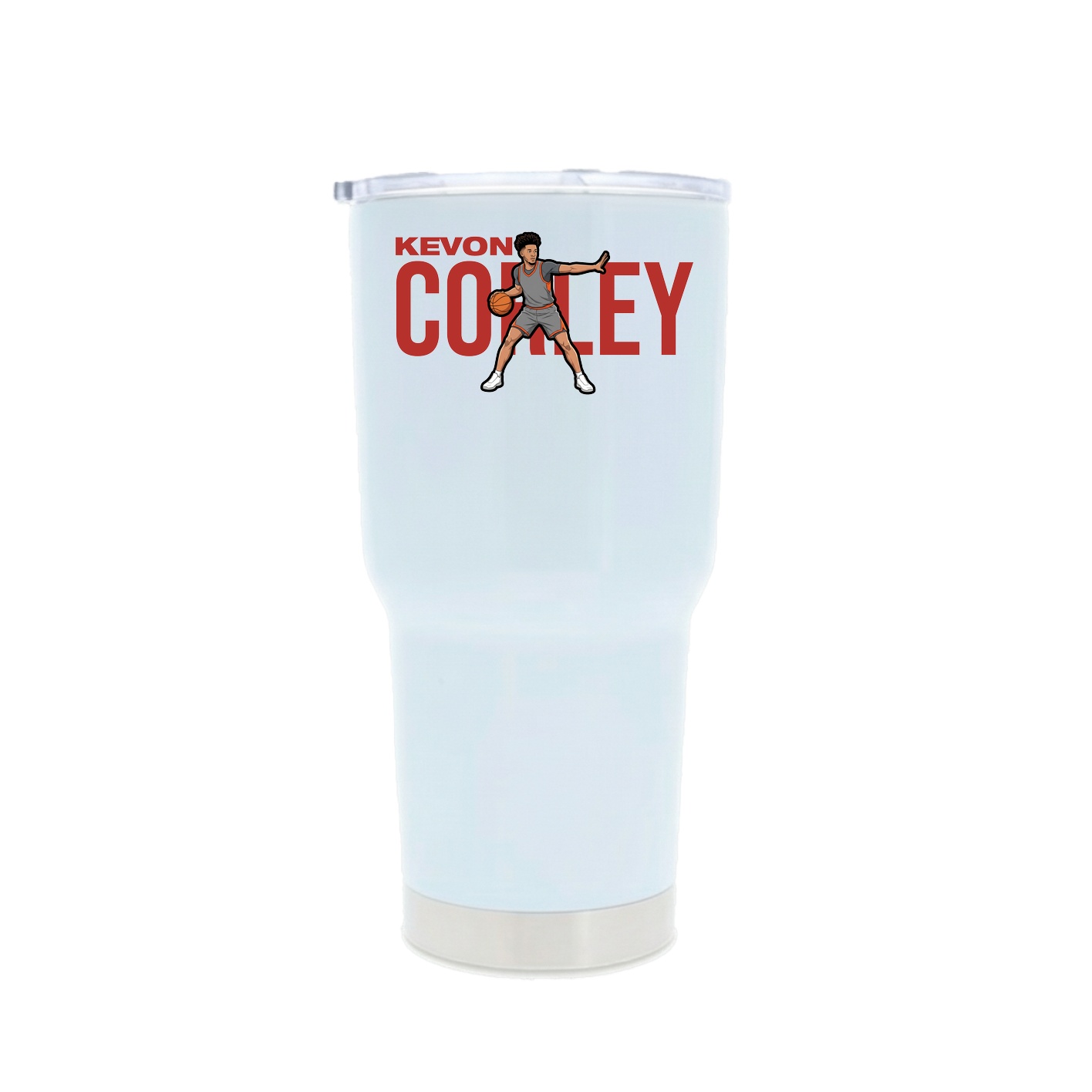 30oz Stainless Steel Tumbler — Player Name in White