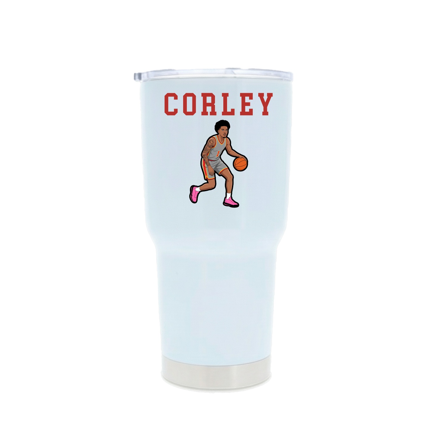 30oz Stainless Steel Tumbler — Shirsey in White