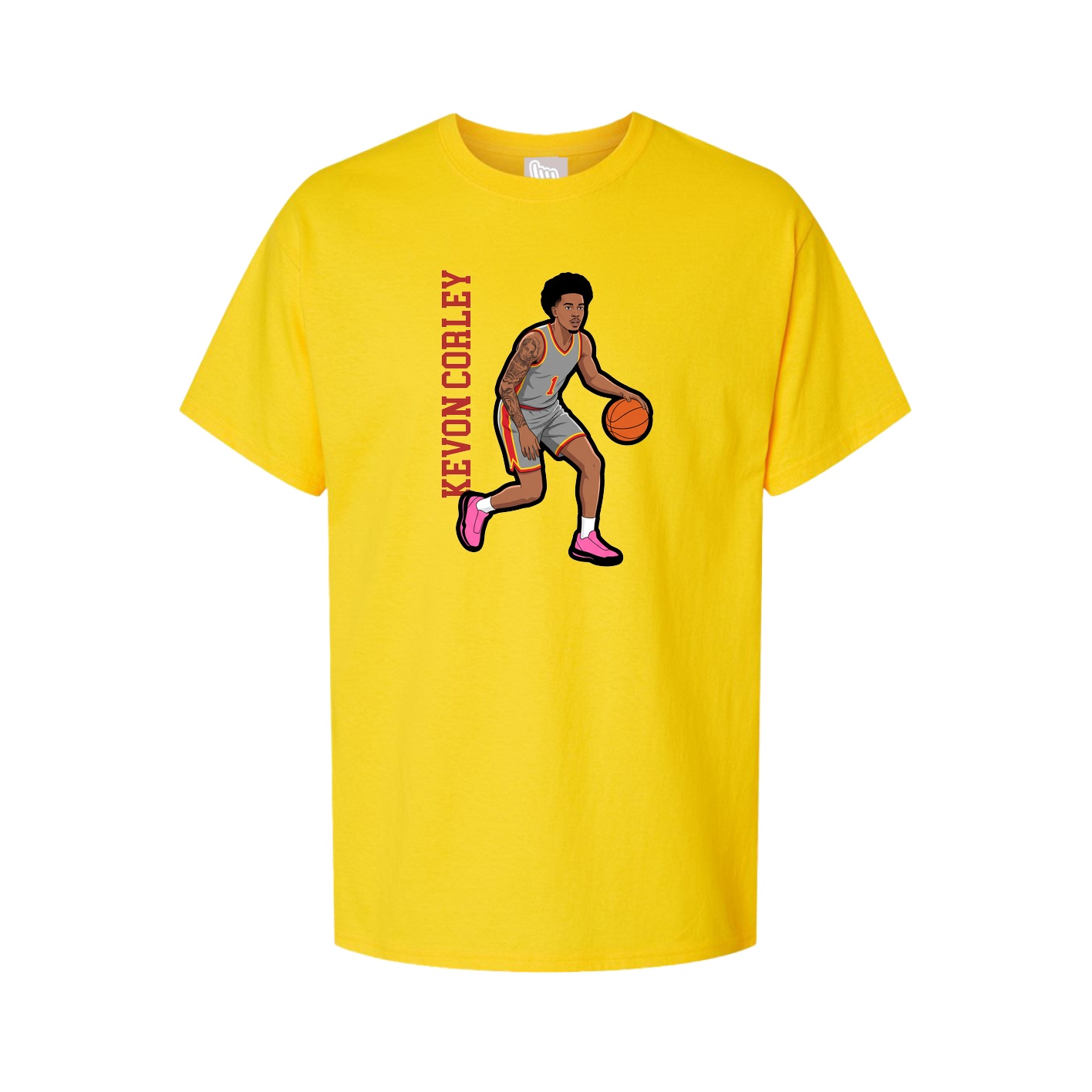 Youth Tee — Name Vertical in Gold