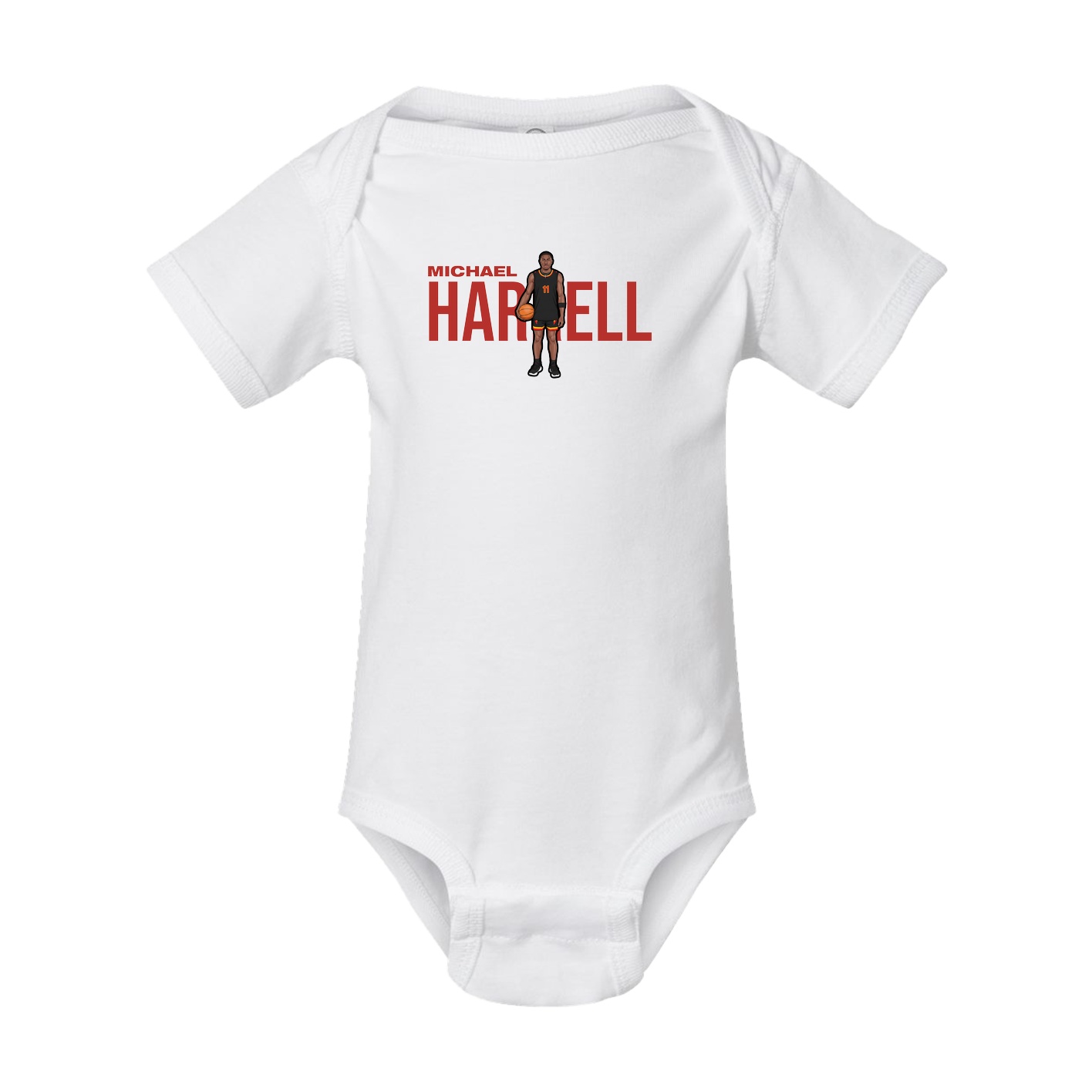 Baby Onesie — Player Name in White