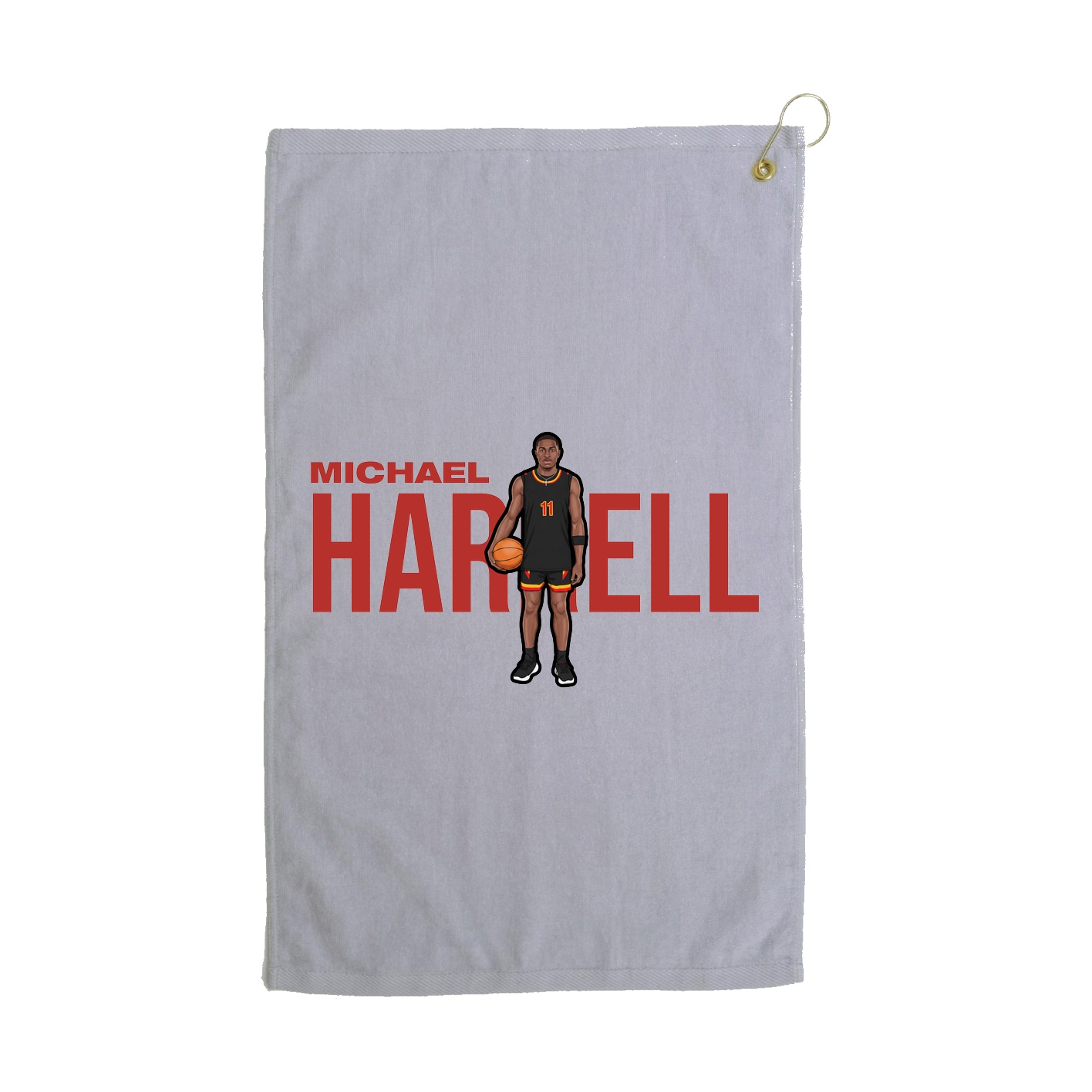 Golf Towel — Player Name in Grey