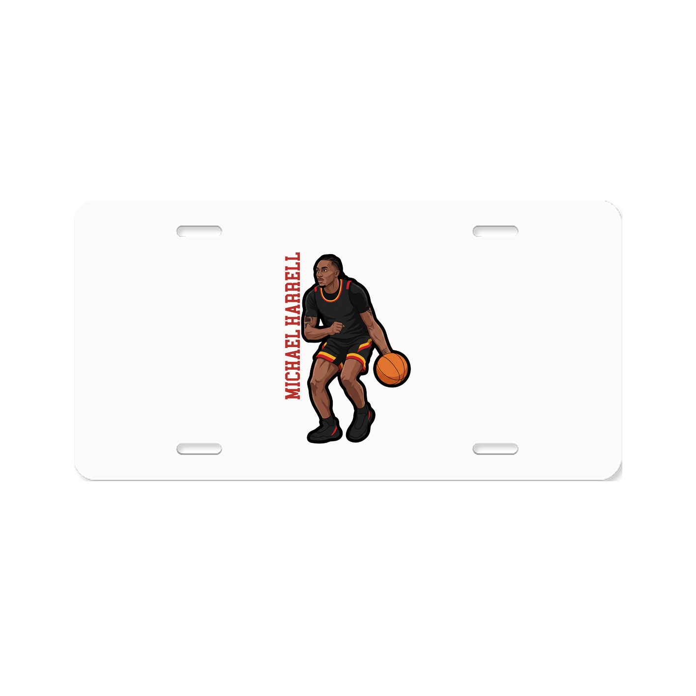 License Plate — Name Vertical in Classic