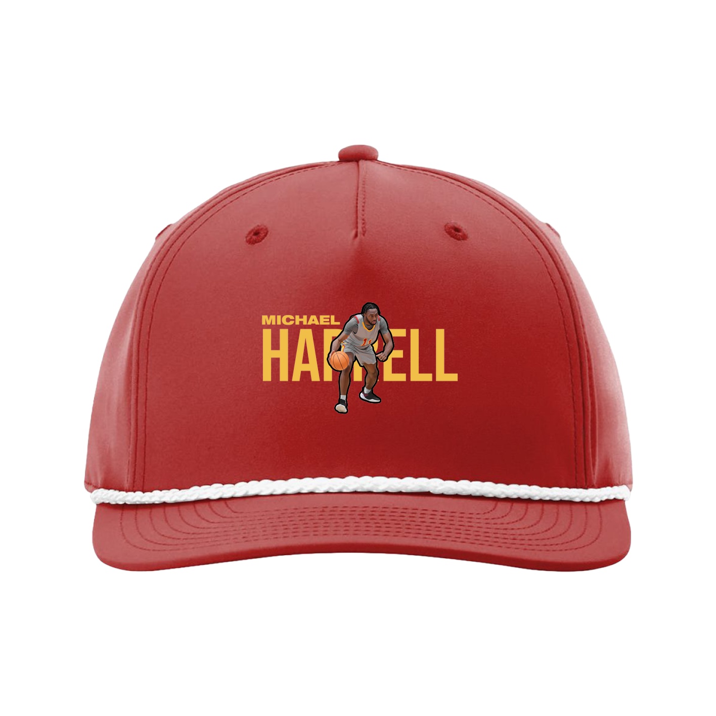 Five-Panel Classic Rope Cap — Player Name in Red