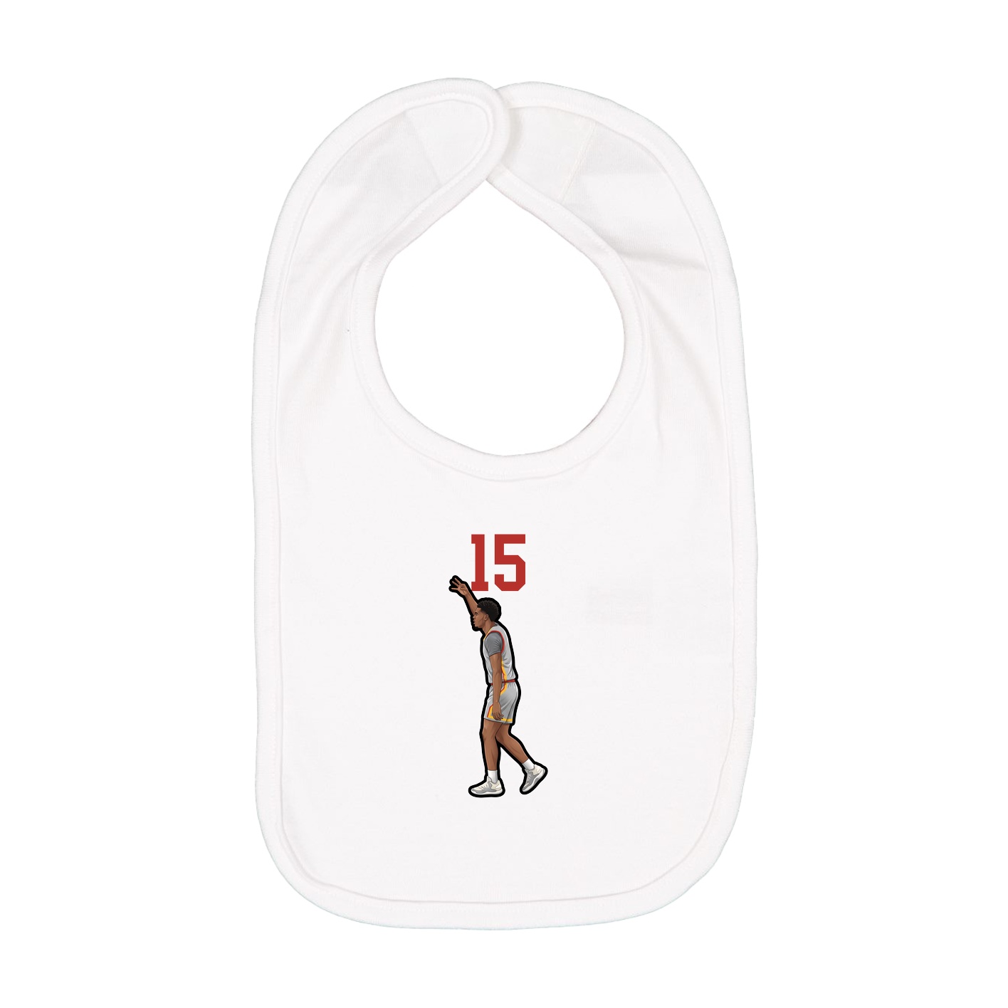 Infant Bib — Number Top in White