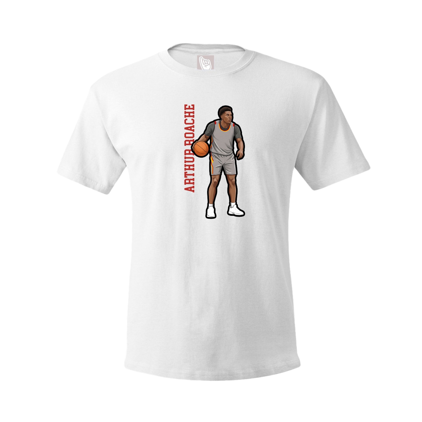 Tee — Name Vertical in White