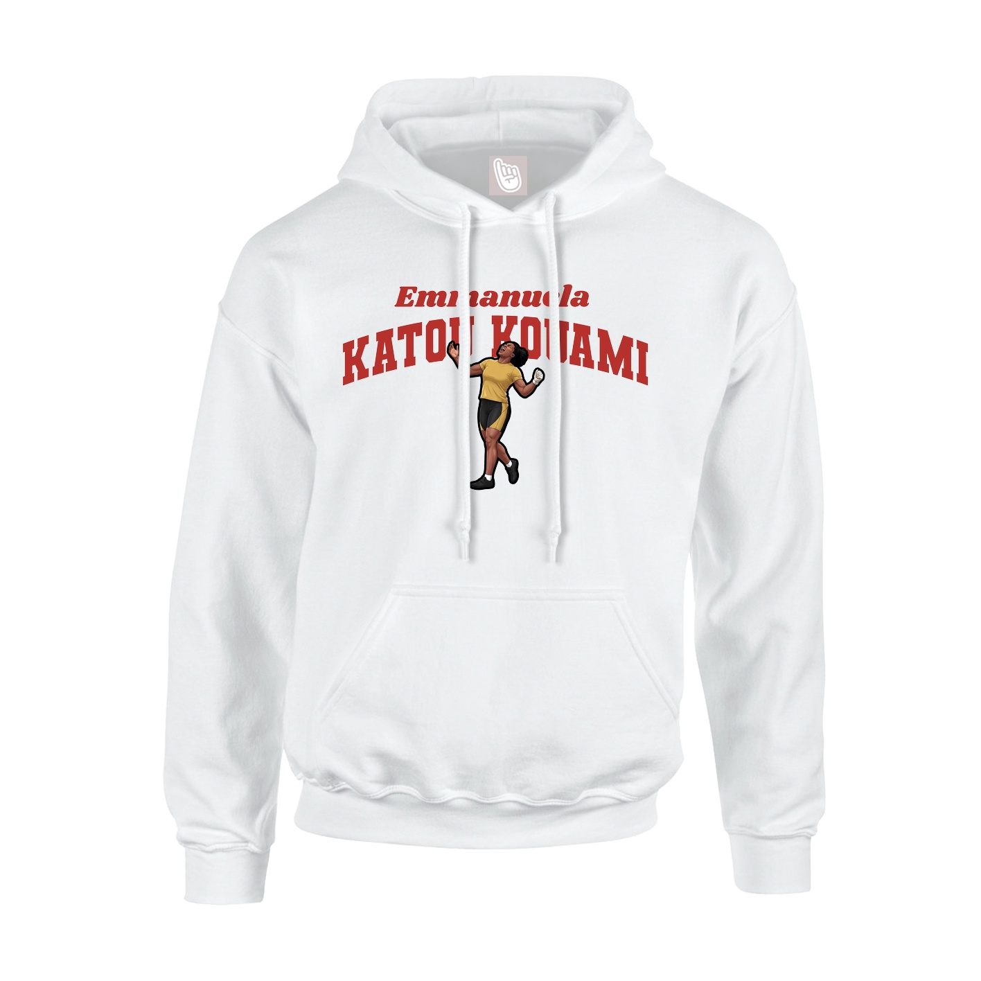 Youth Hoodie — Signature Arch in White