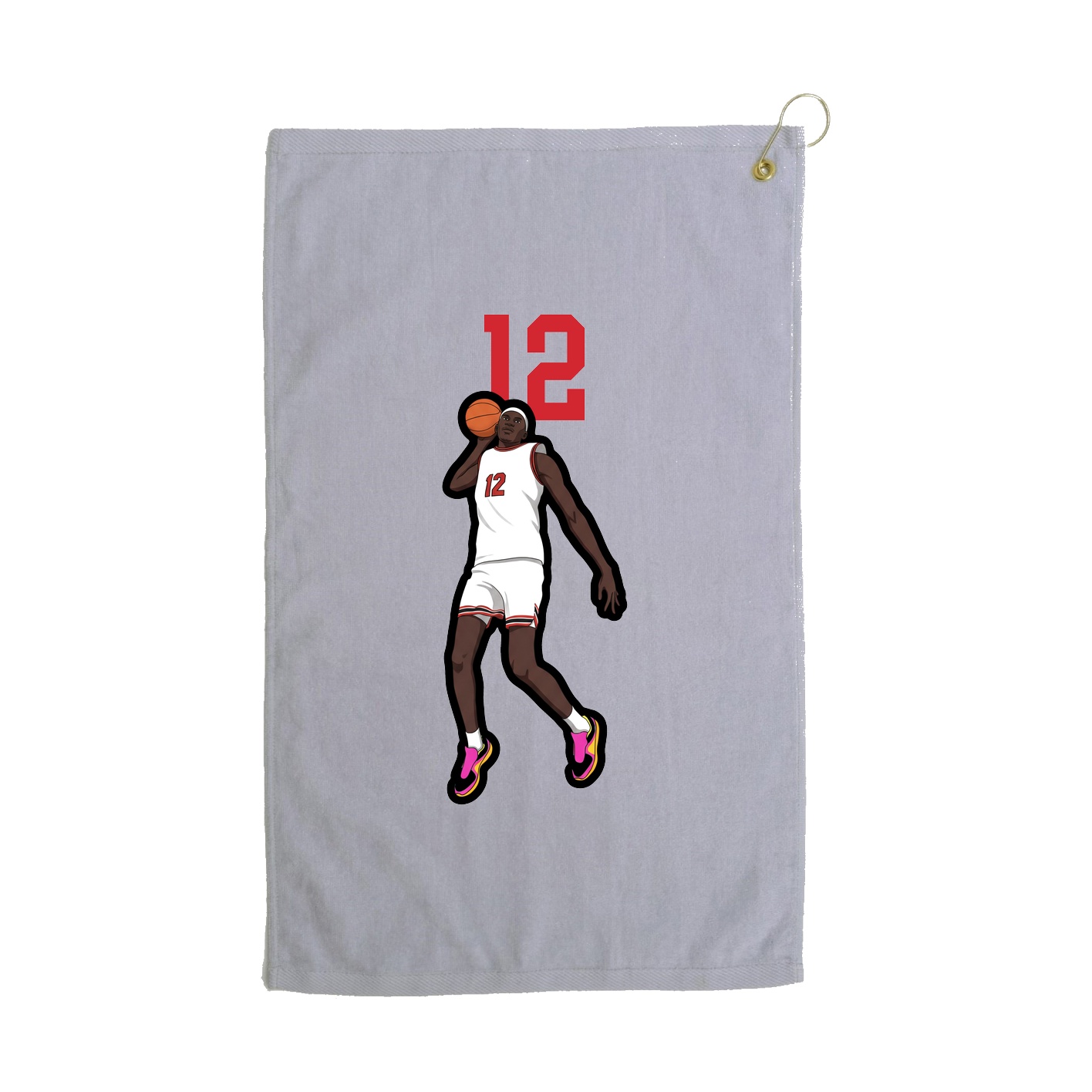 Golf Towel — Number Top in Grey