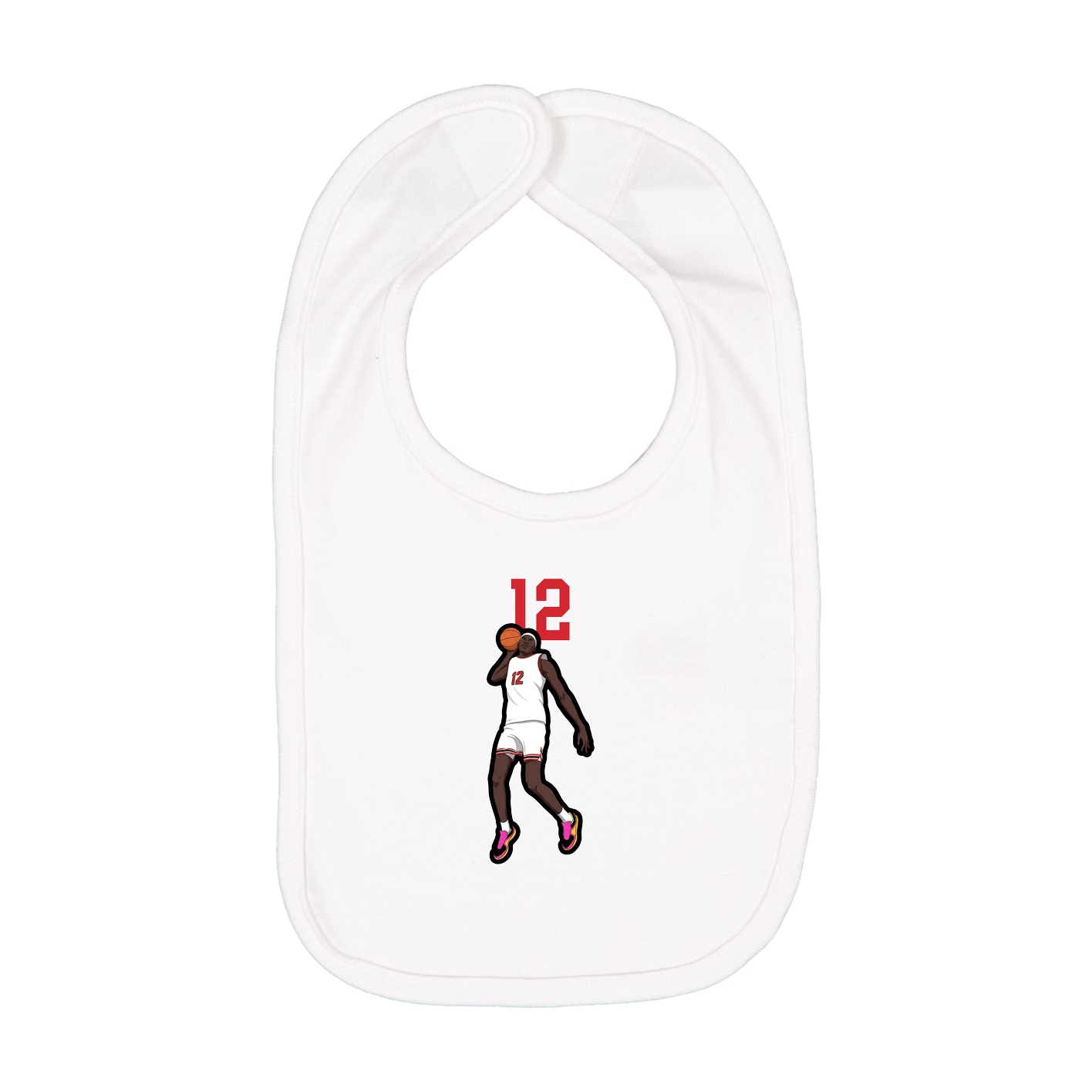 Infant Bib — Number Top in White