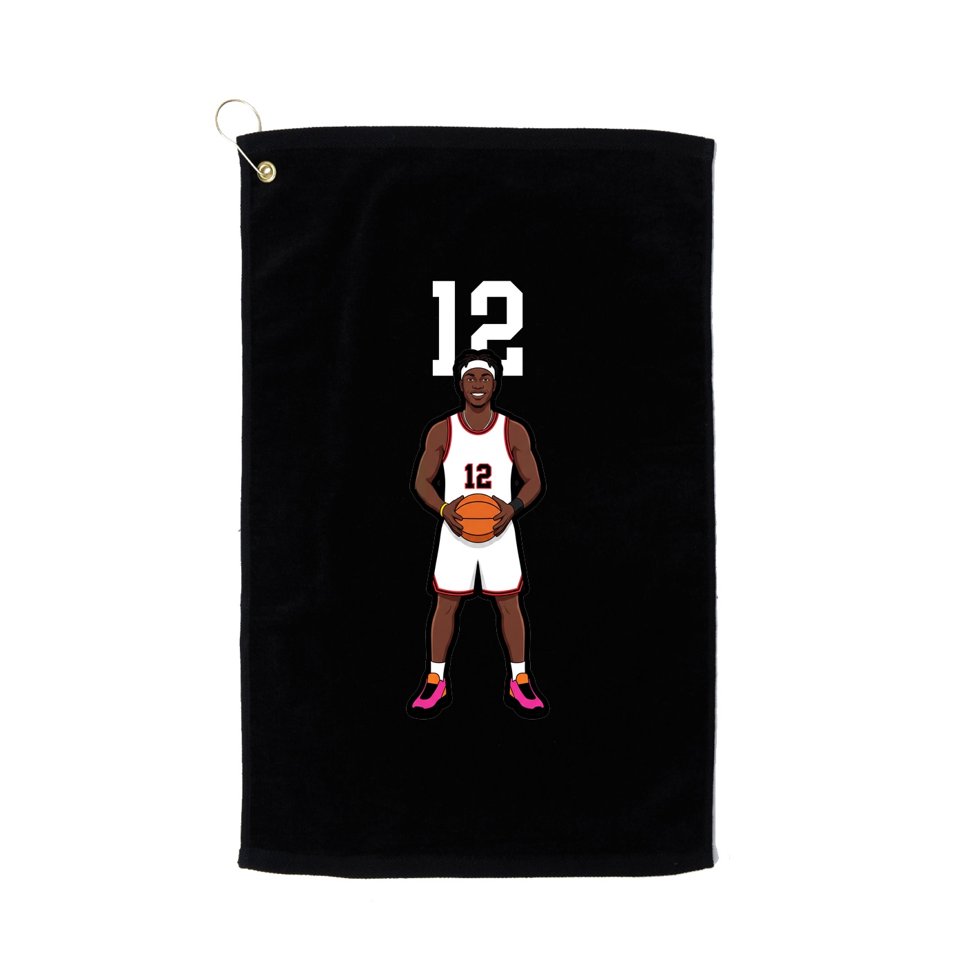 Golf Towel — Number Top in Black
