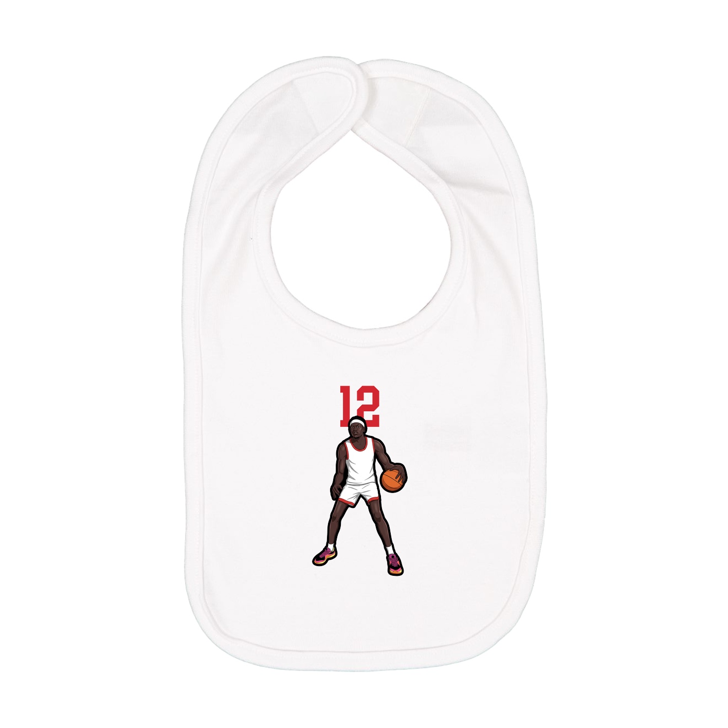 Infant Bib — Number Top in White