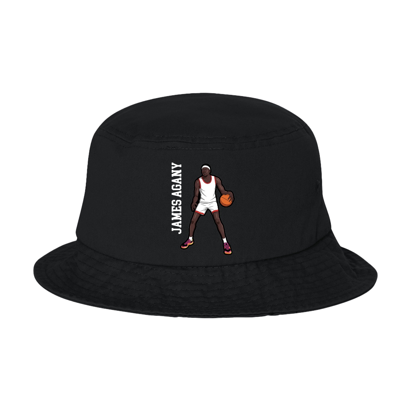 Bucket Cap — Name Vertical in Black