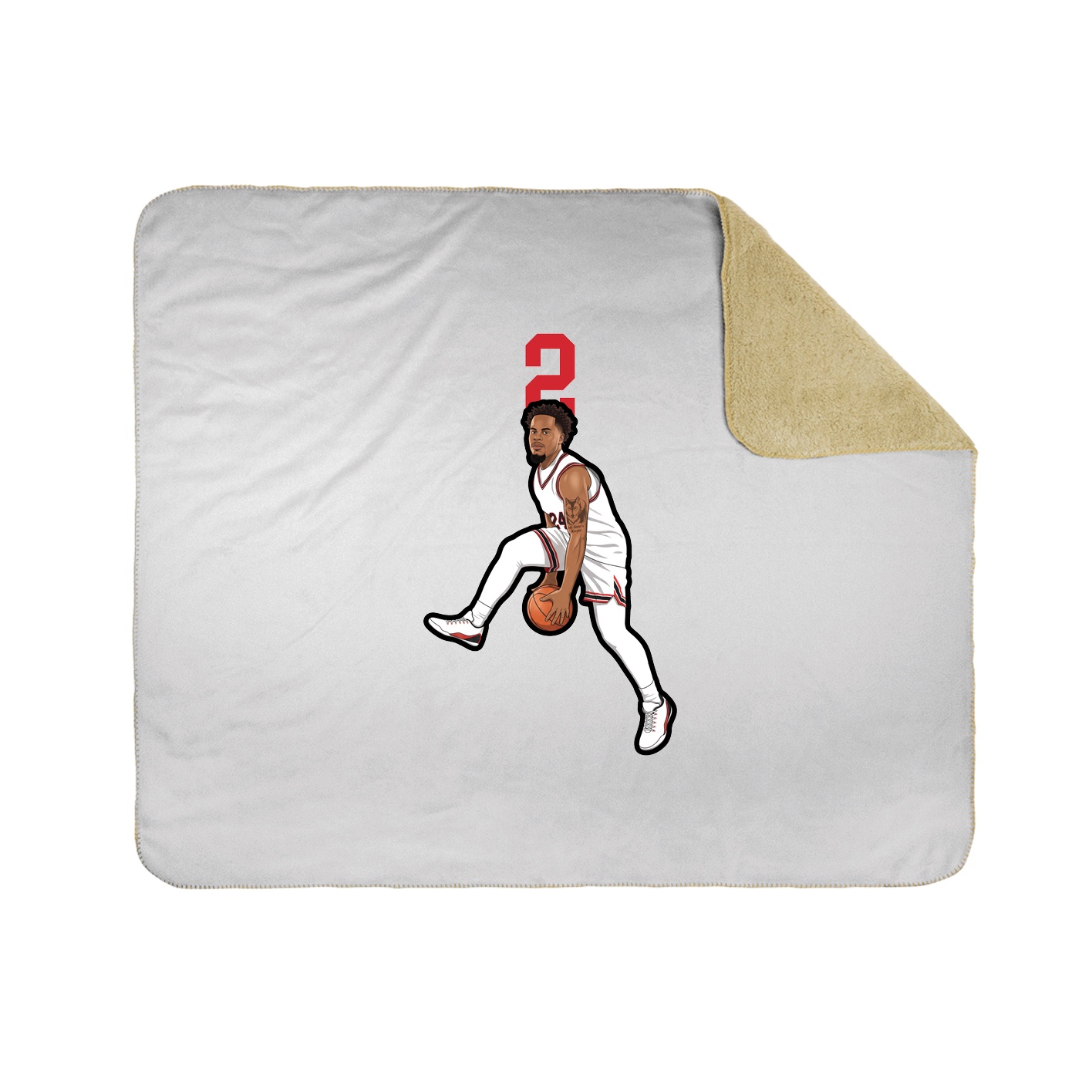 Throw Blanket — Number Top in White