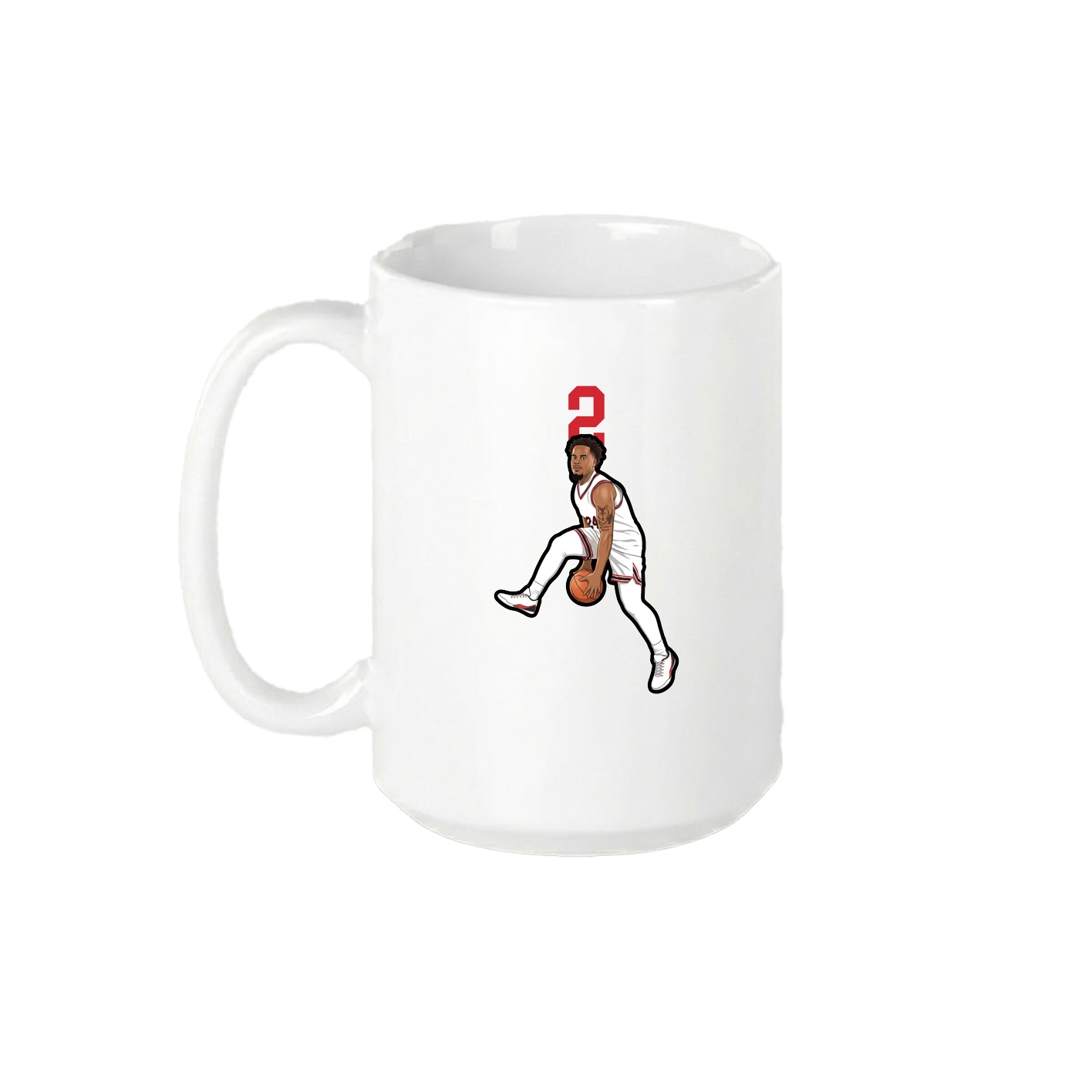 15oz Coffee Mug — Number Top in White