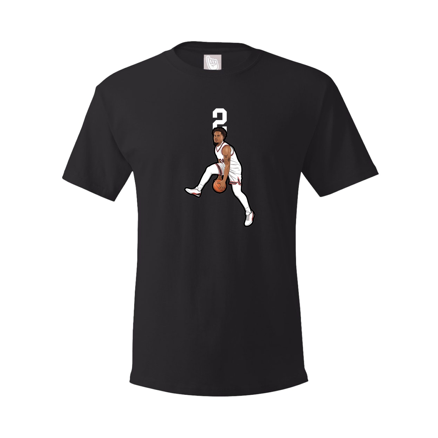 Youth Tee — Number Top in Black