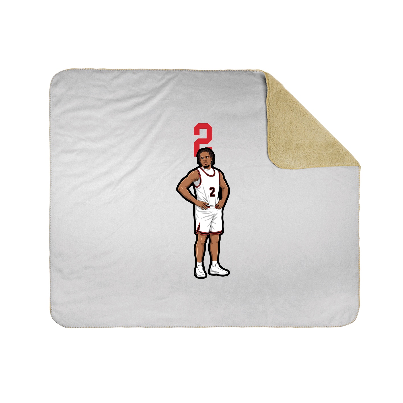 Throw Blanket — Number Top in White
