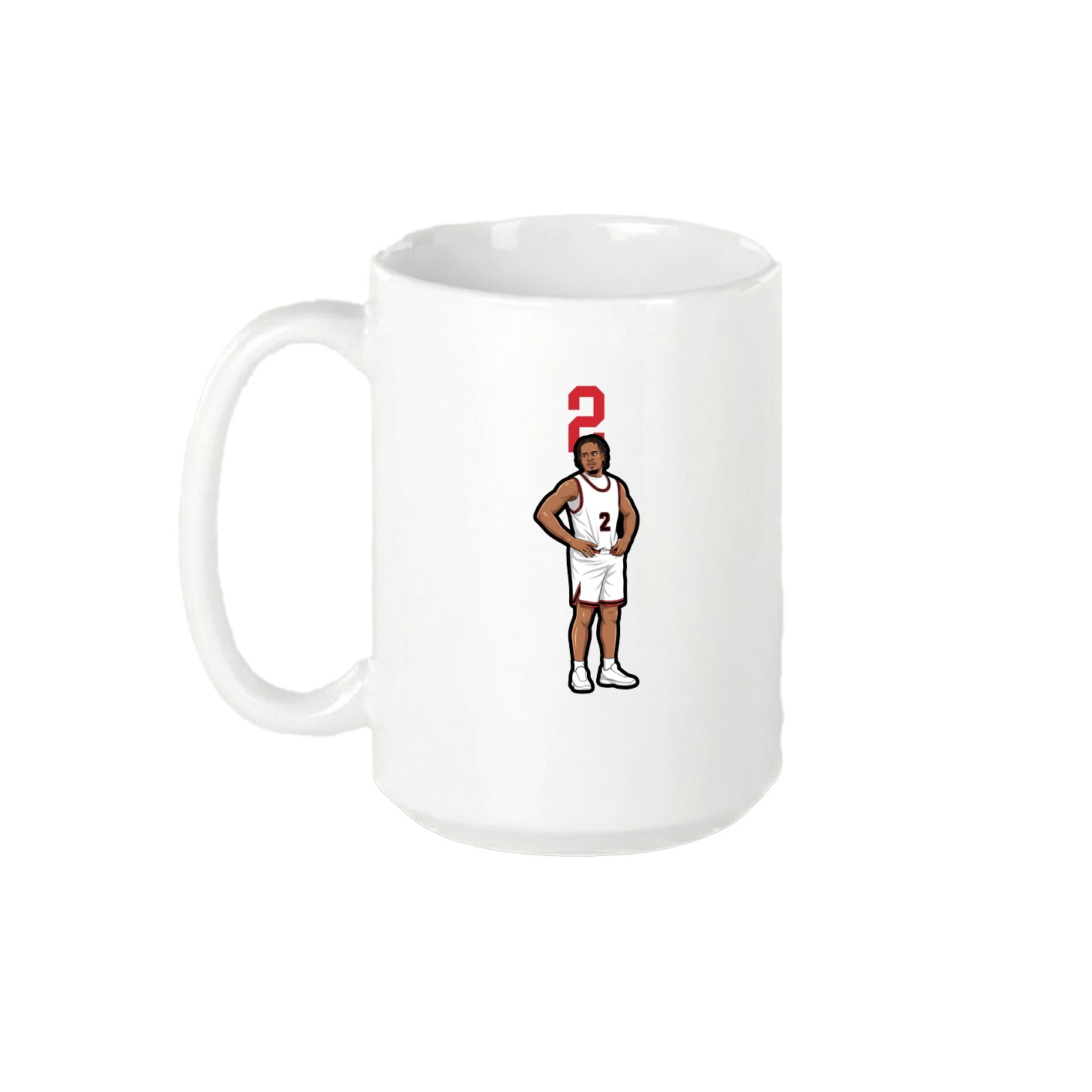 15oz Coffee Mug — Number Top in White