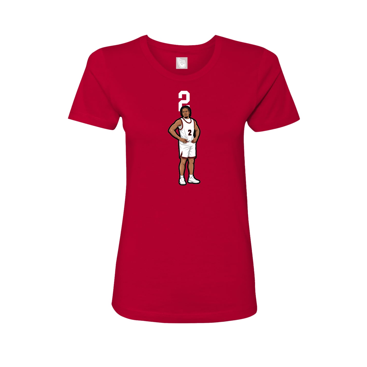 Womens Tee — Number Top in Red