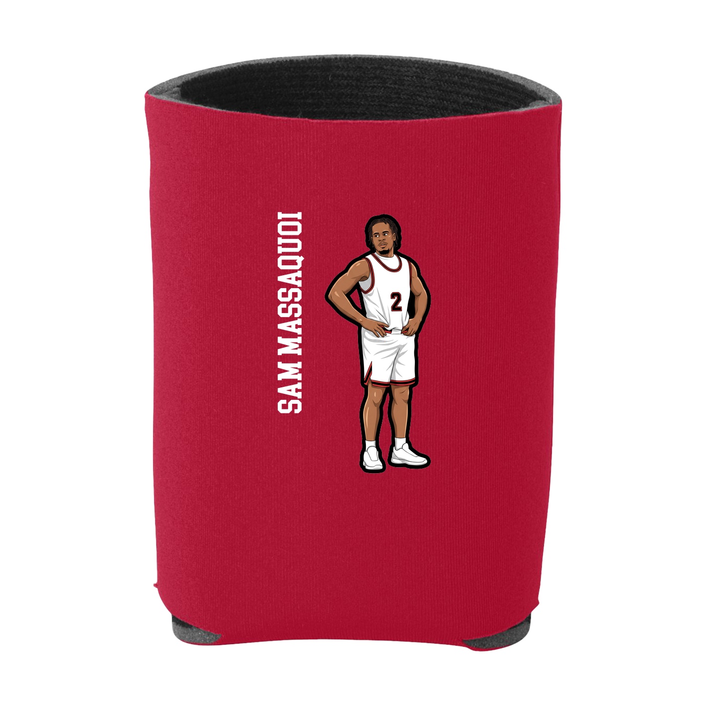 Can Holder — Name Vertical in Red