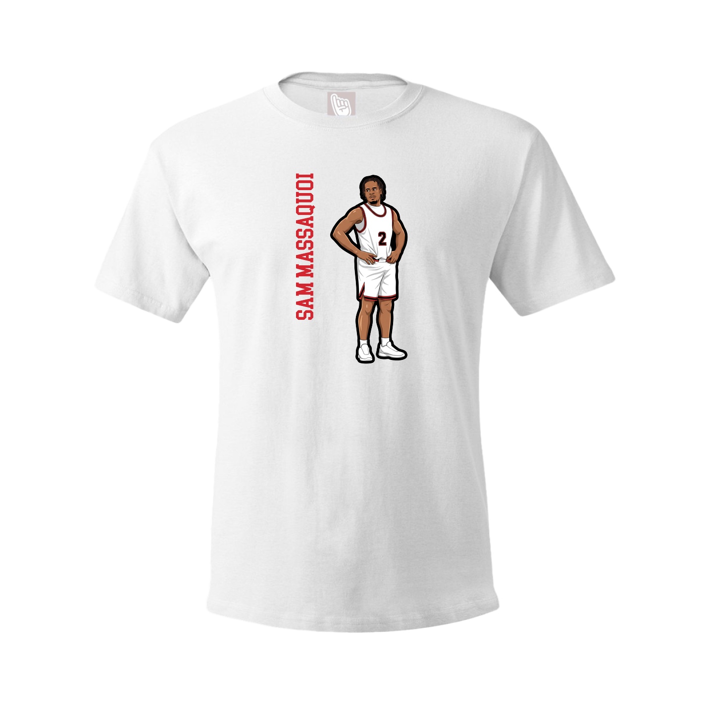Youth Tee — Name Vertical in White