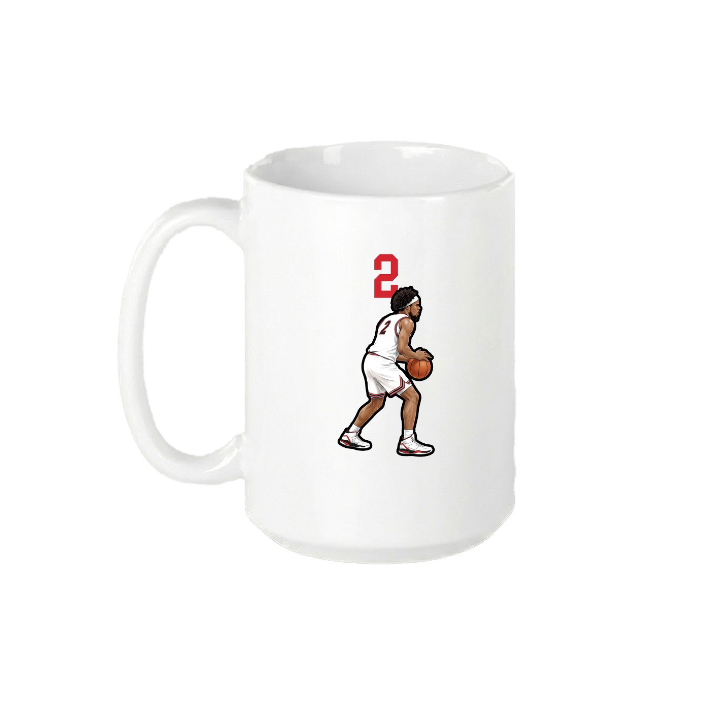 15oz Coffee Mug — Number Top in White