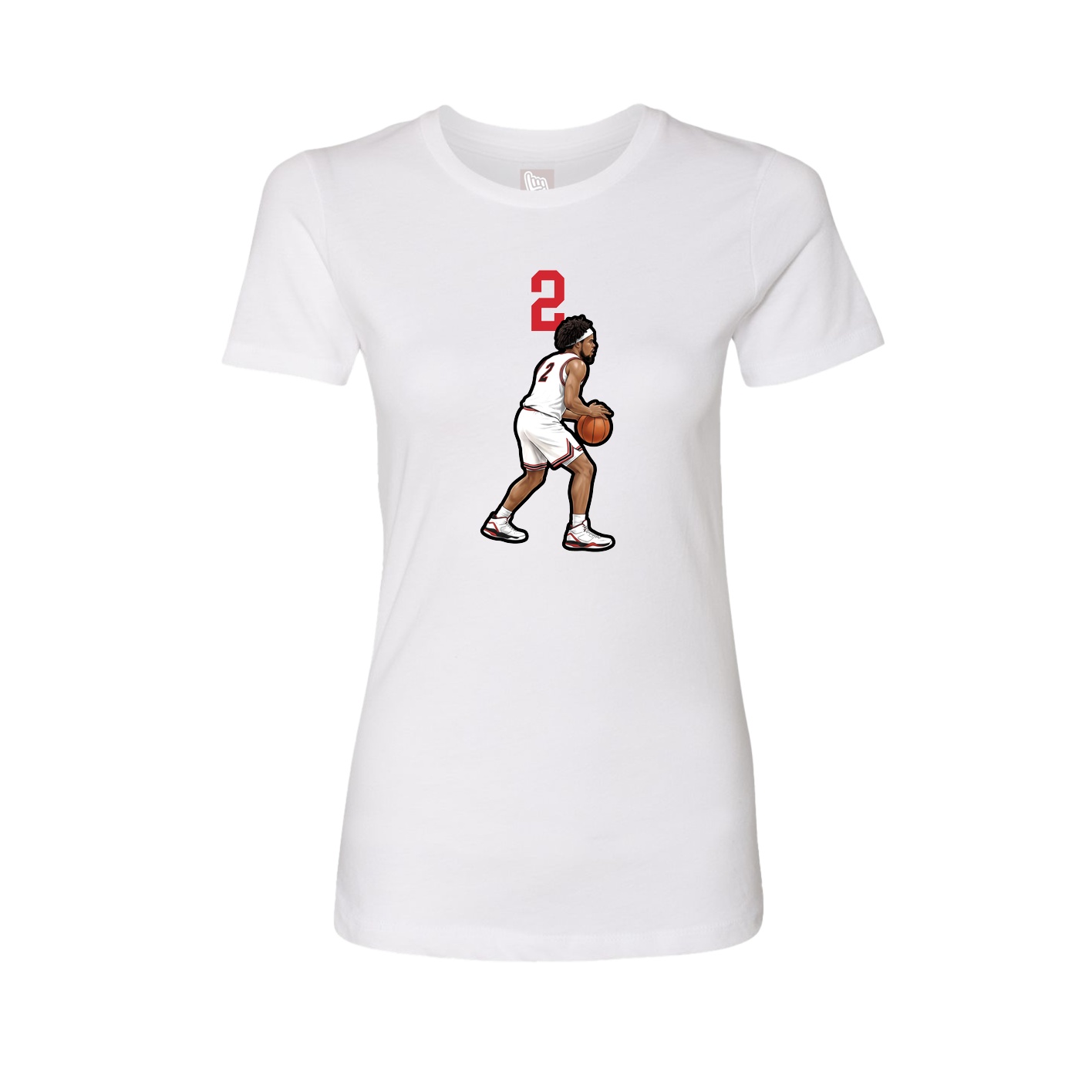 Womens Tee — Number Top in White