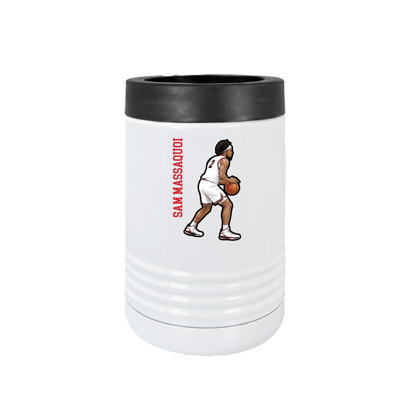 Beverage Holder — Name Vertical in White