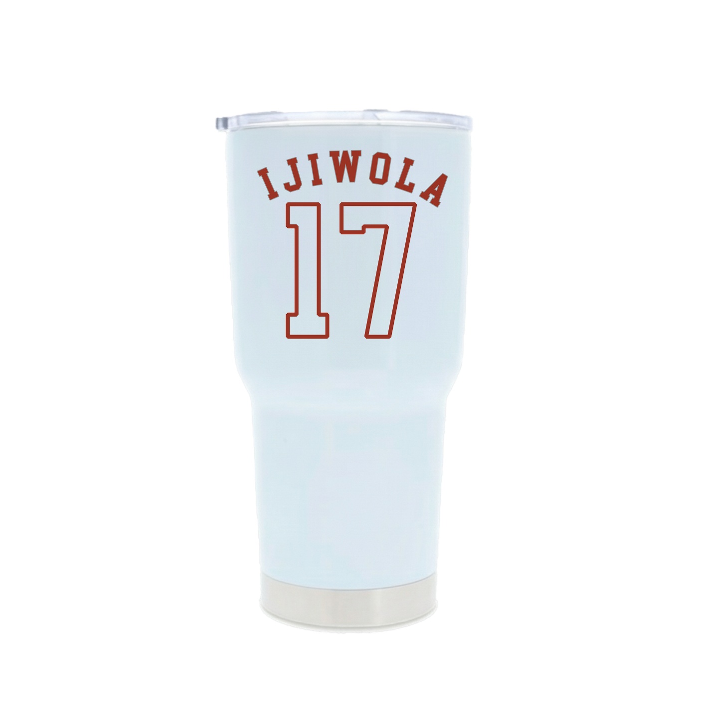 30oz Stainless Steel Tumbler — Shirsey Arch in White
