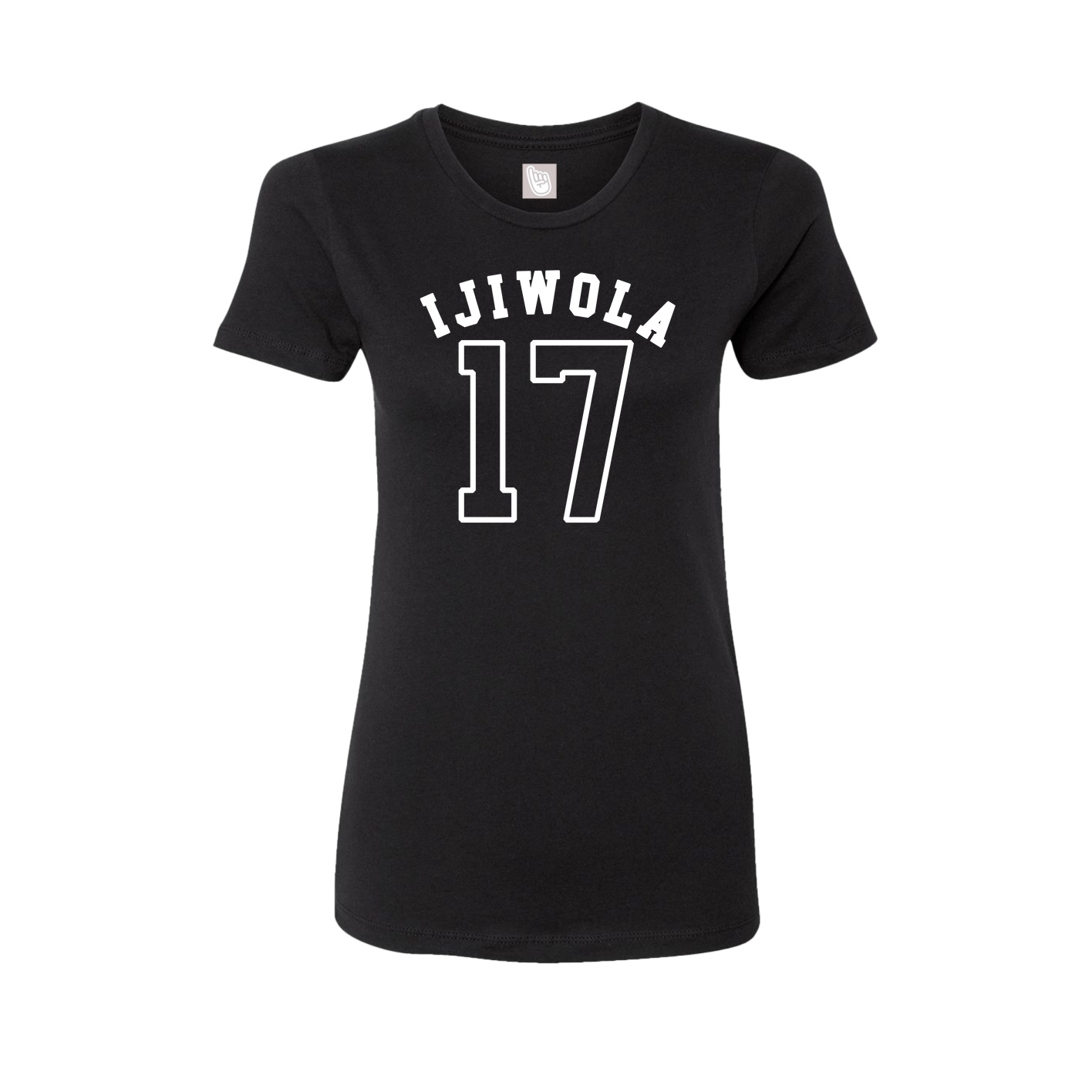 Fitted Women's Tee — Shirsey Arch in Black