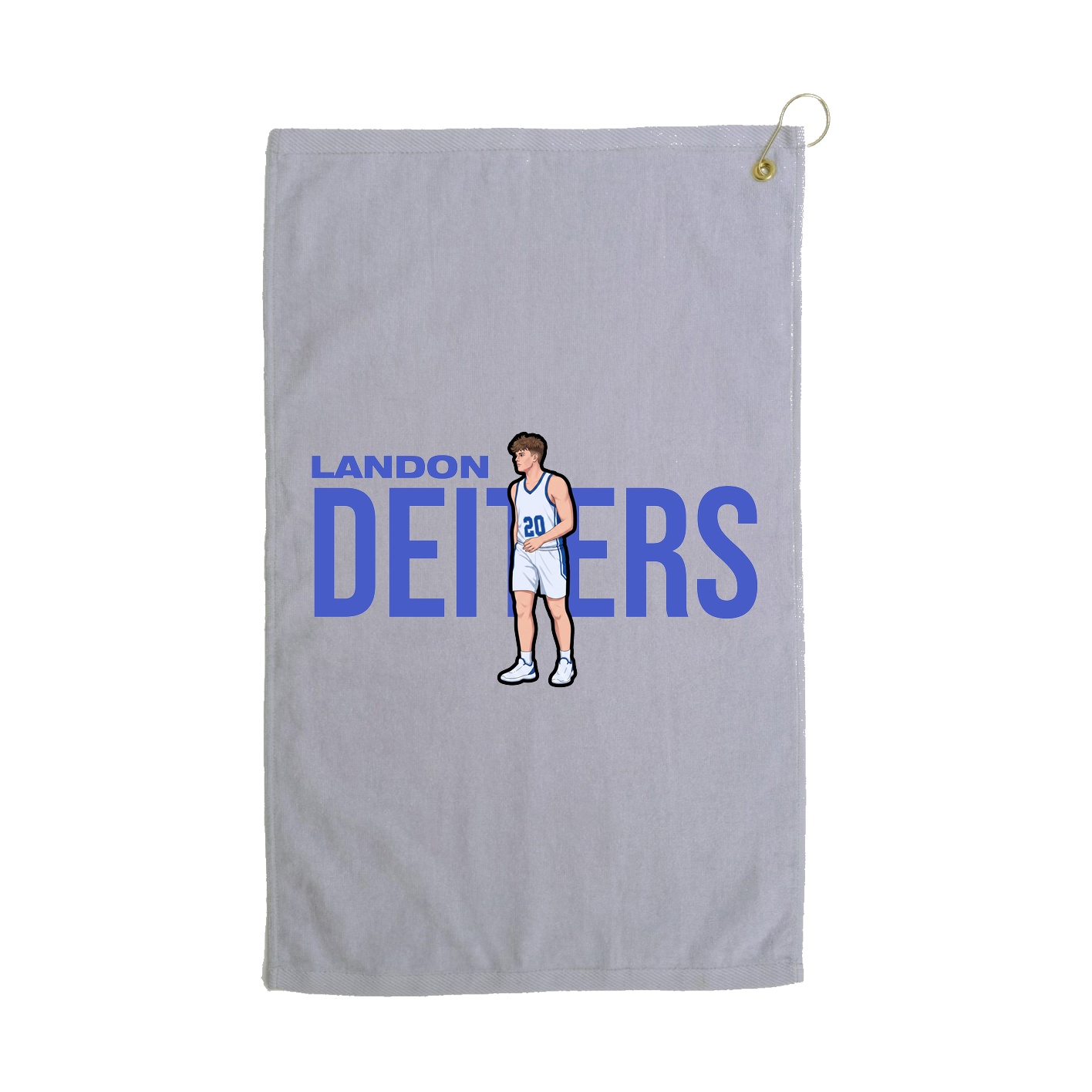 Golf Towel — Player Name in Grey