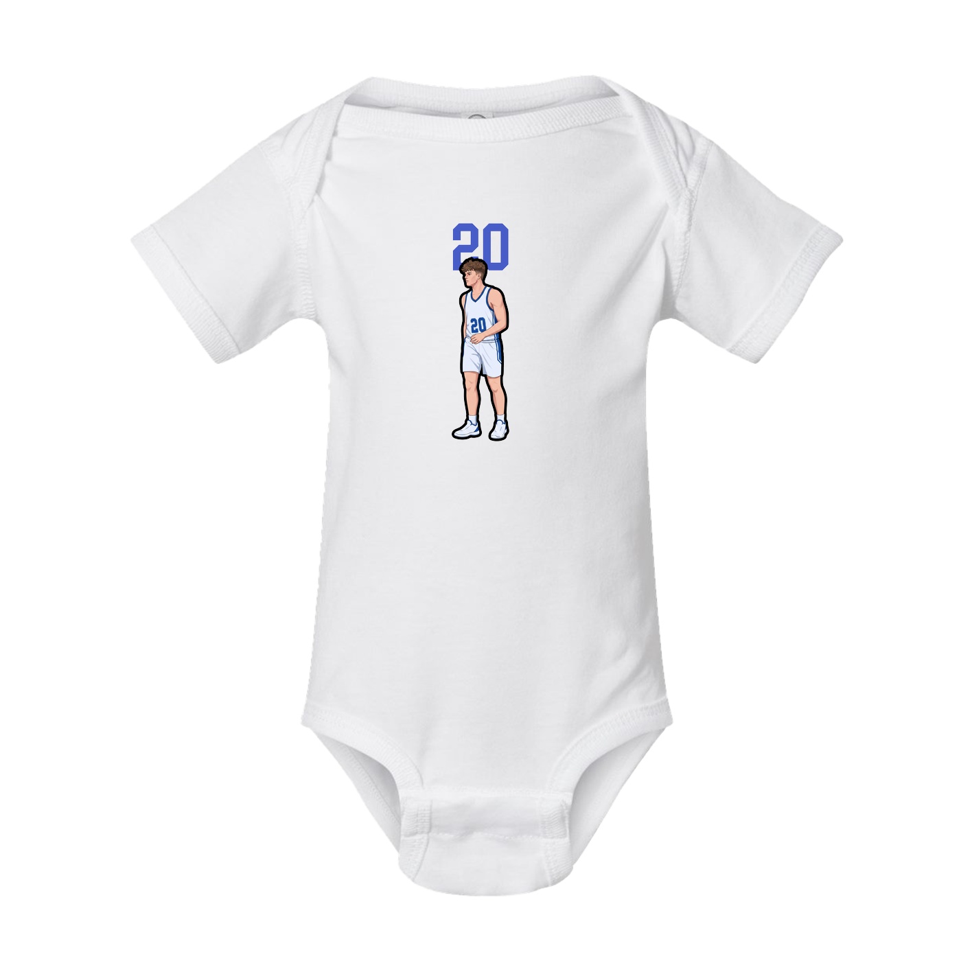 Baby Onesie — Number Top in White