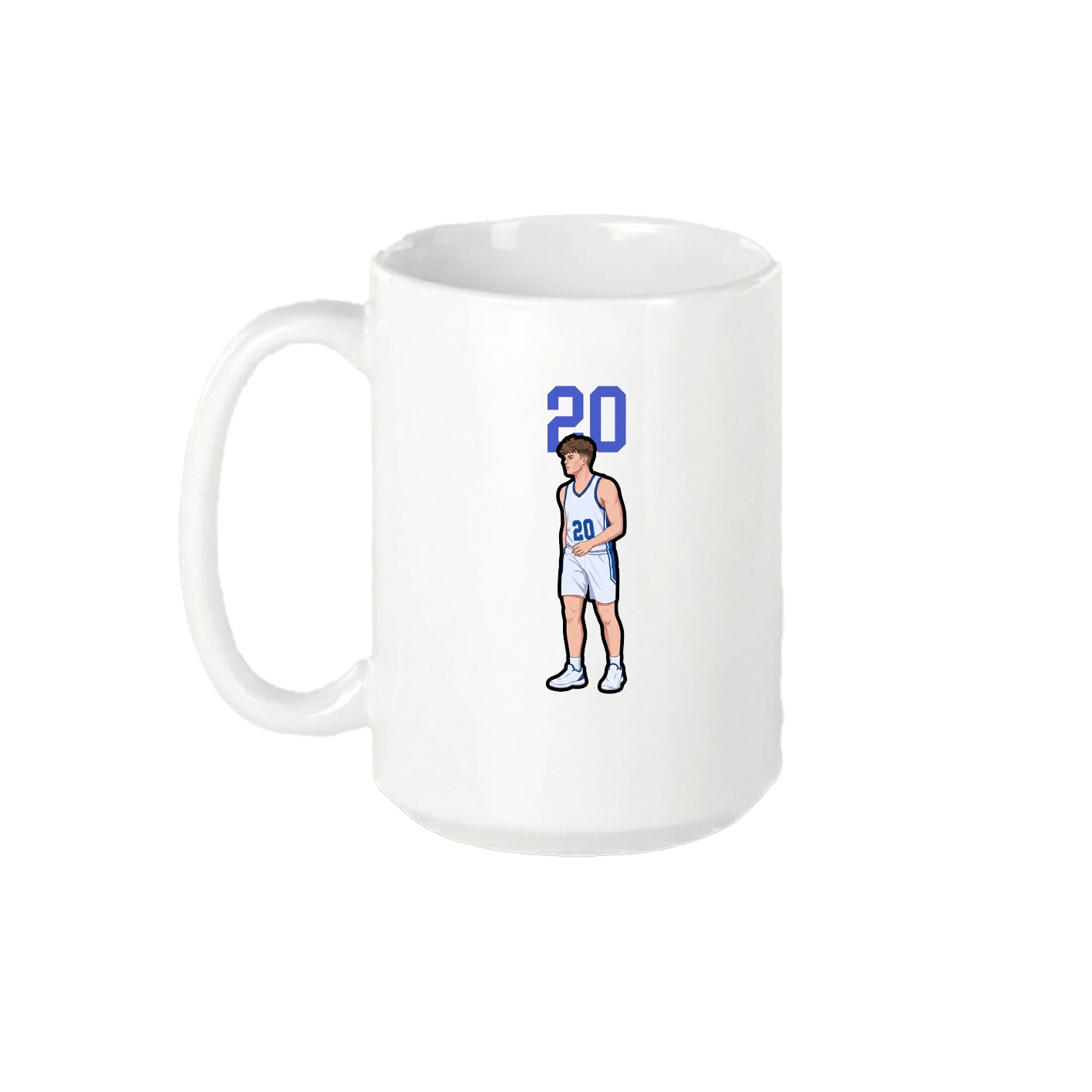 15oz Coffee Mug — Number Top in White