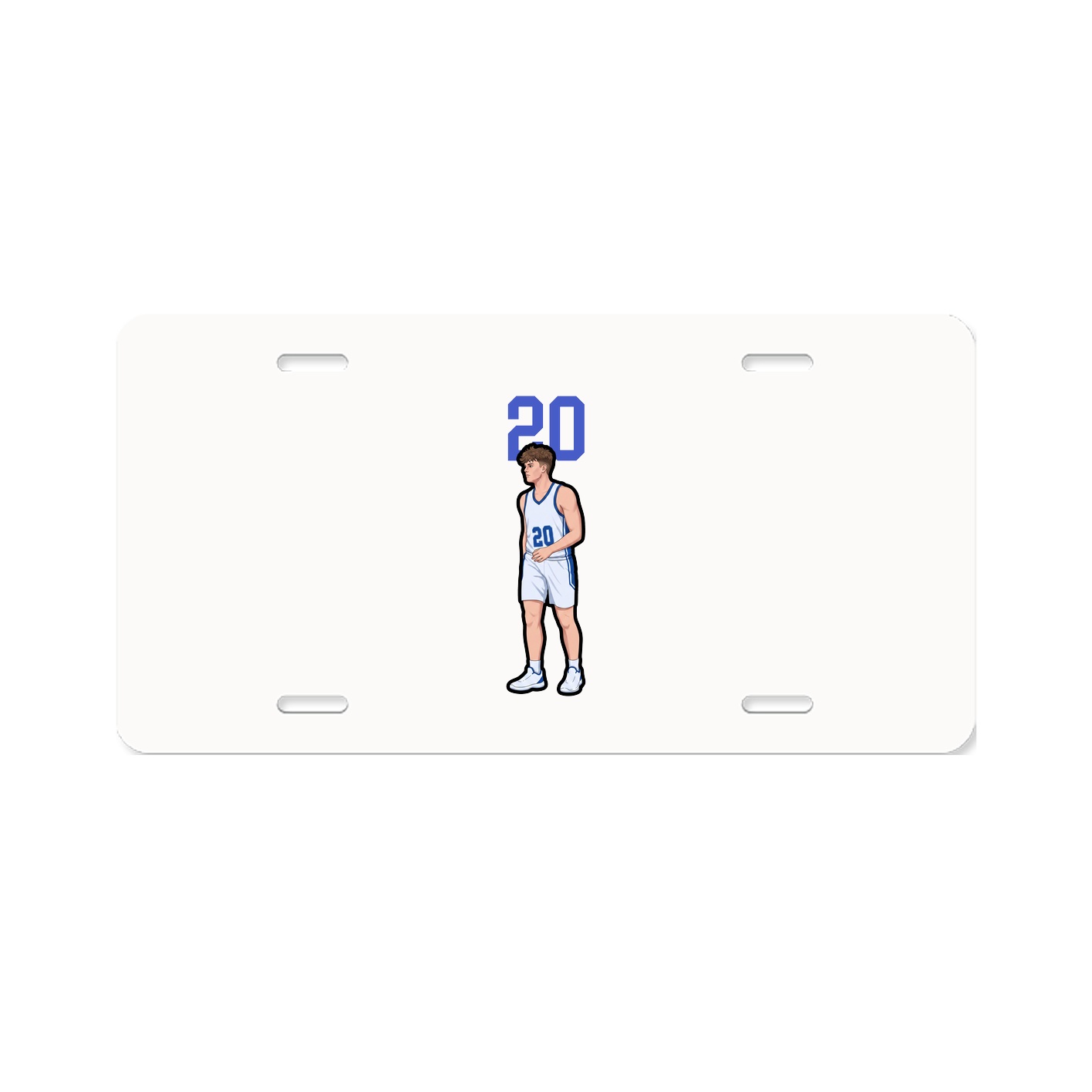 License Plate — Number Top in Classic