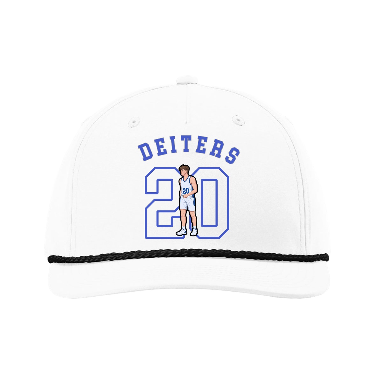 Five-Panel Classic Rope Cap — Shirsey Arch in White