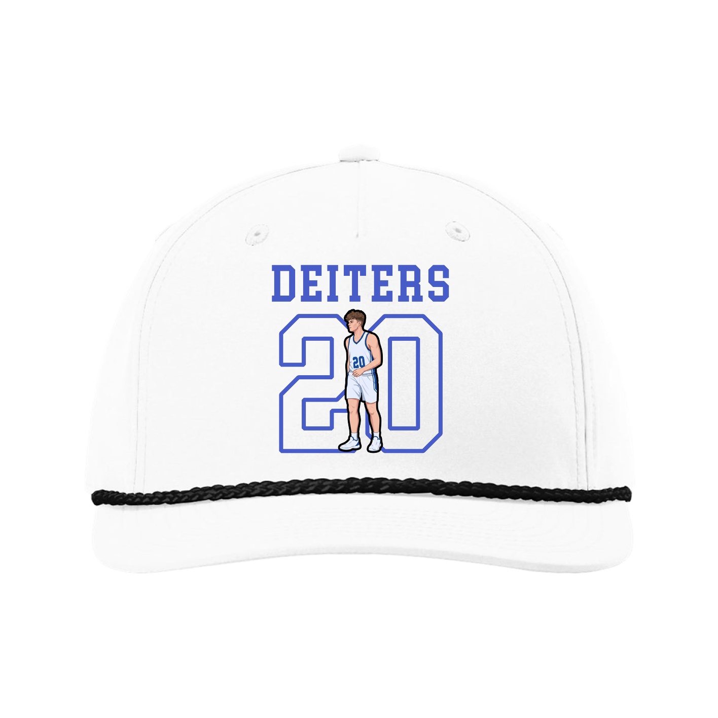 Five-Panel Classic Rope Cap — Shirsey in White