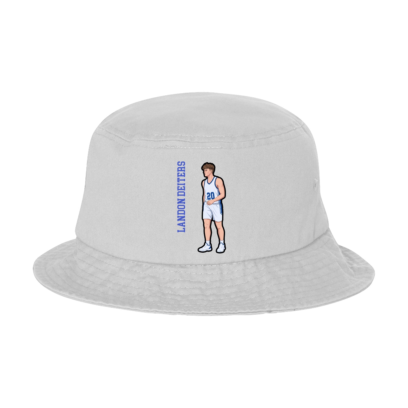 Bucket Cap — Name Vertical in White