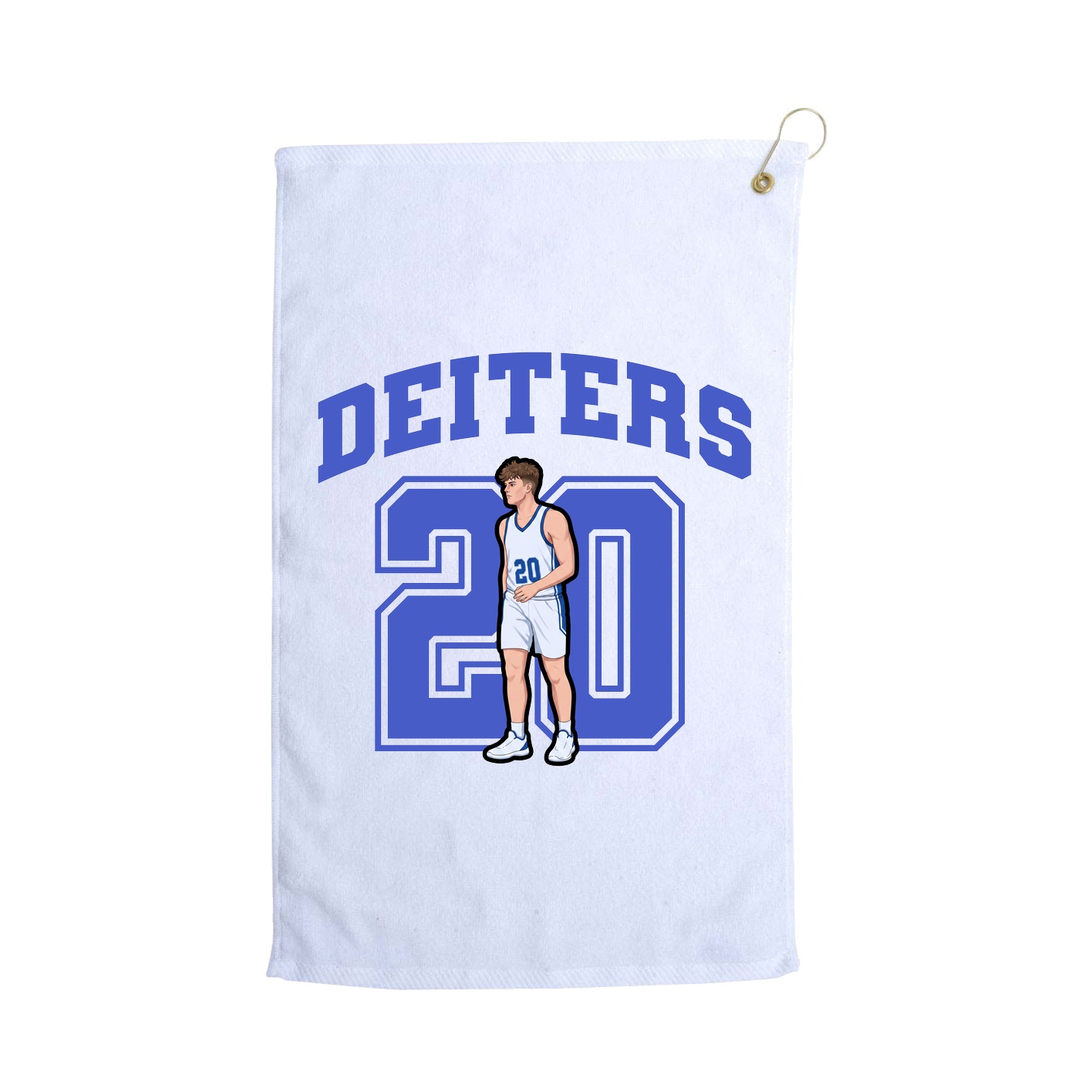 Golf Towel — Number in White