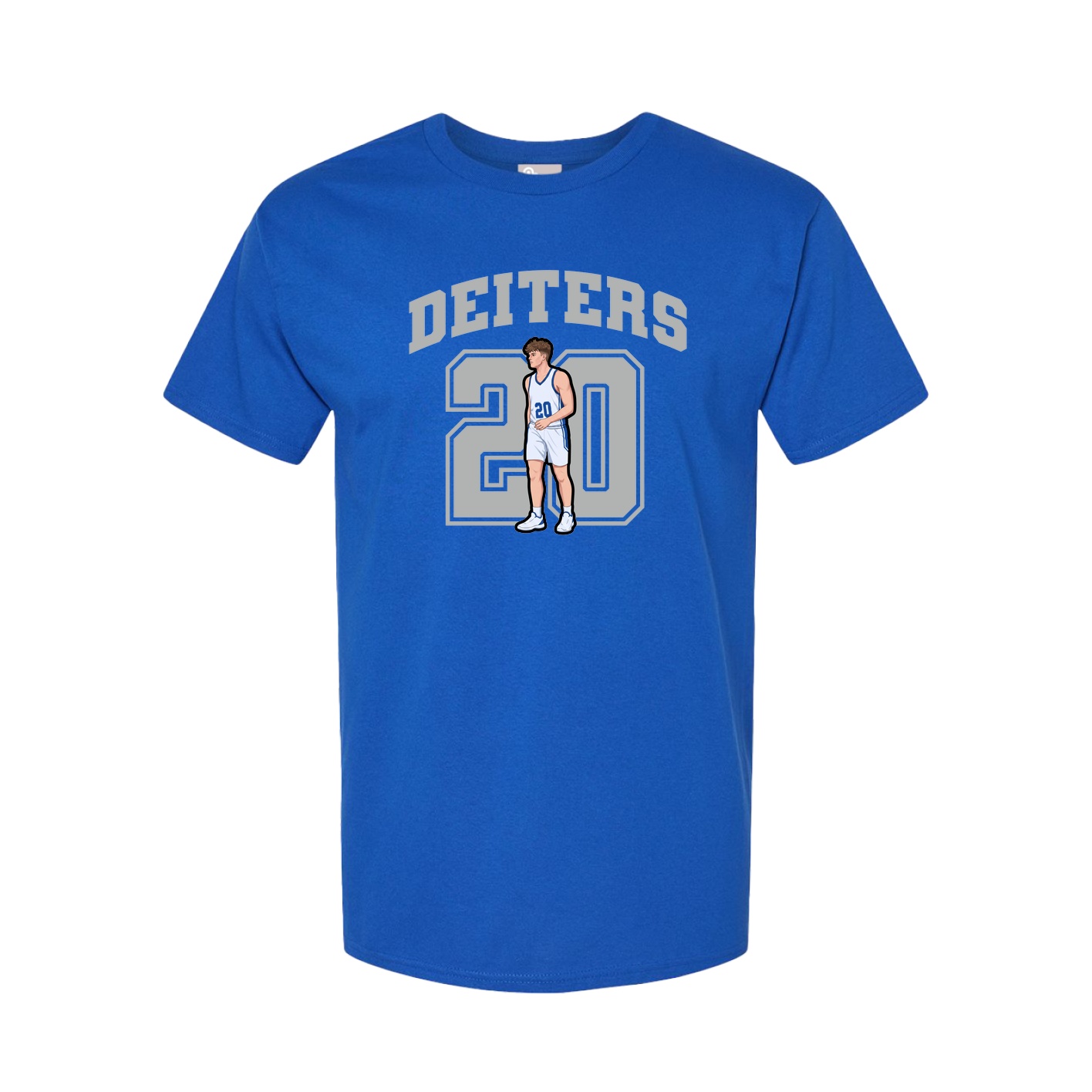 Youth Tee — Number in Royal