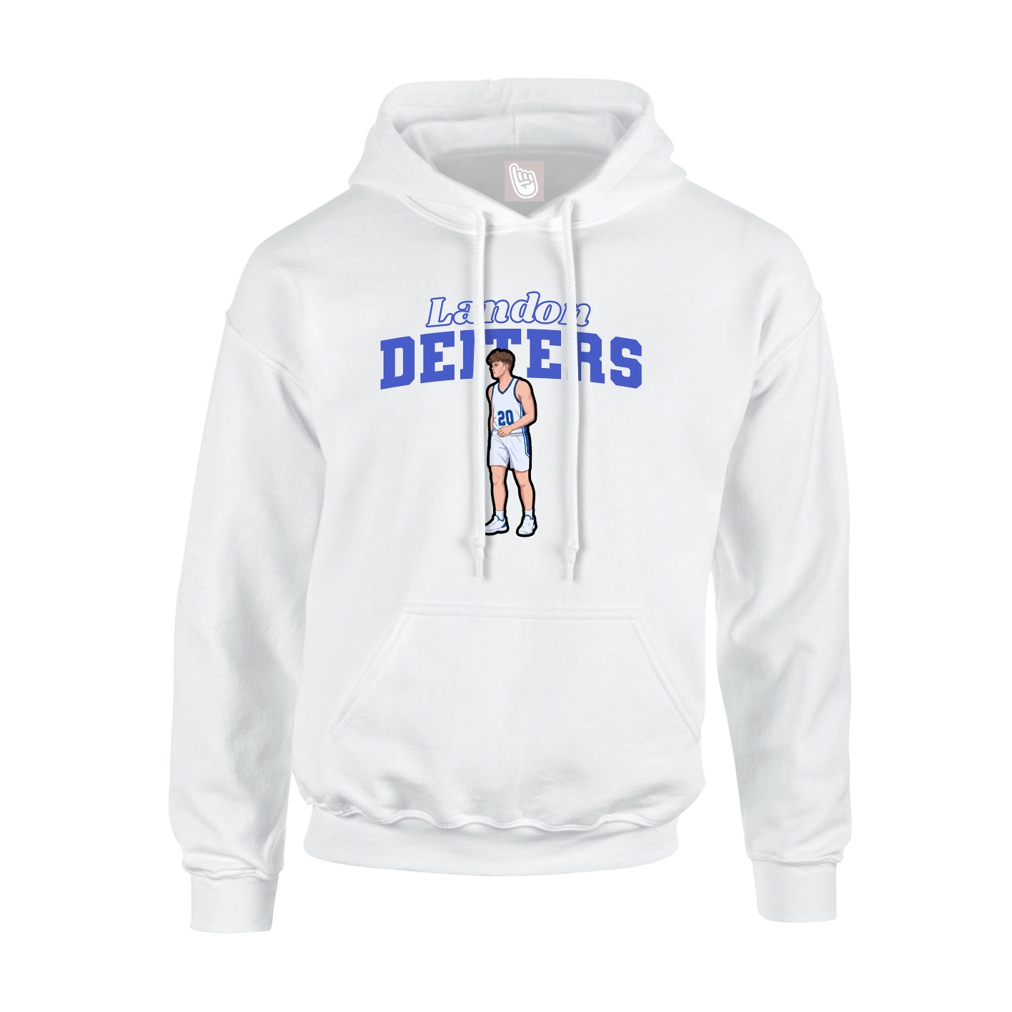 Hoodie — Name Arch in White