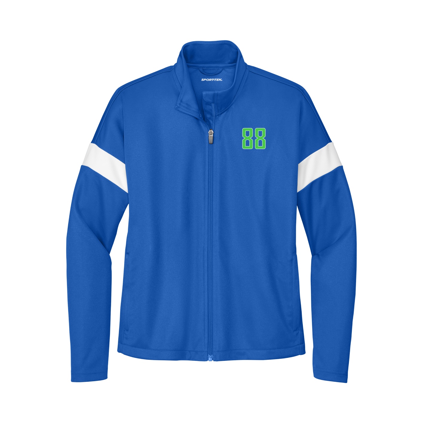 Womens Team Travel Full-Zip Jacket — Front Shirsy in Royal/White