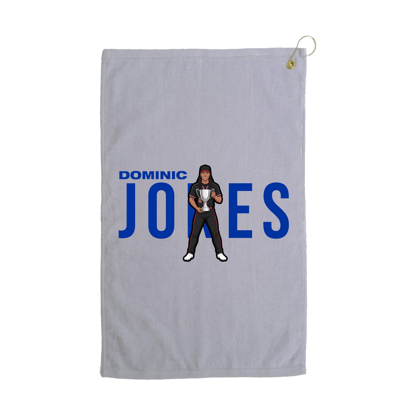 Golf Towel — Player Name in Grey